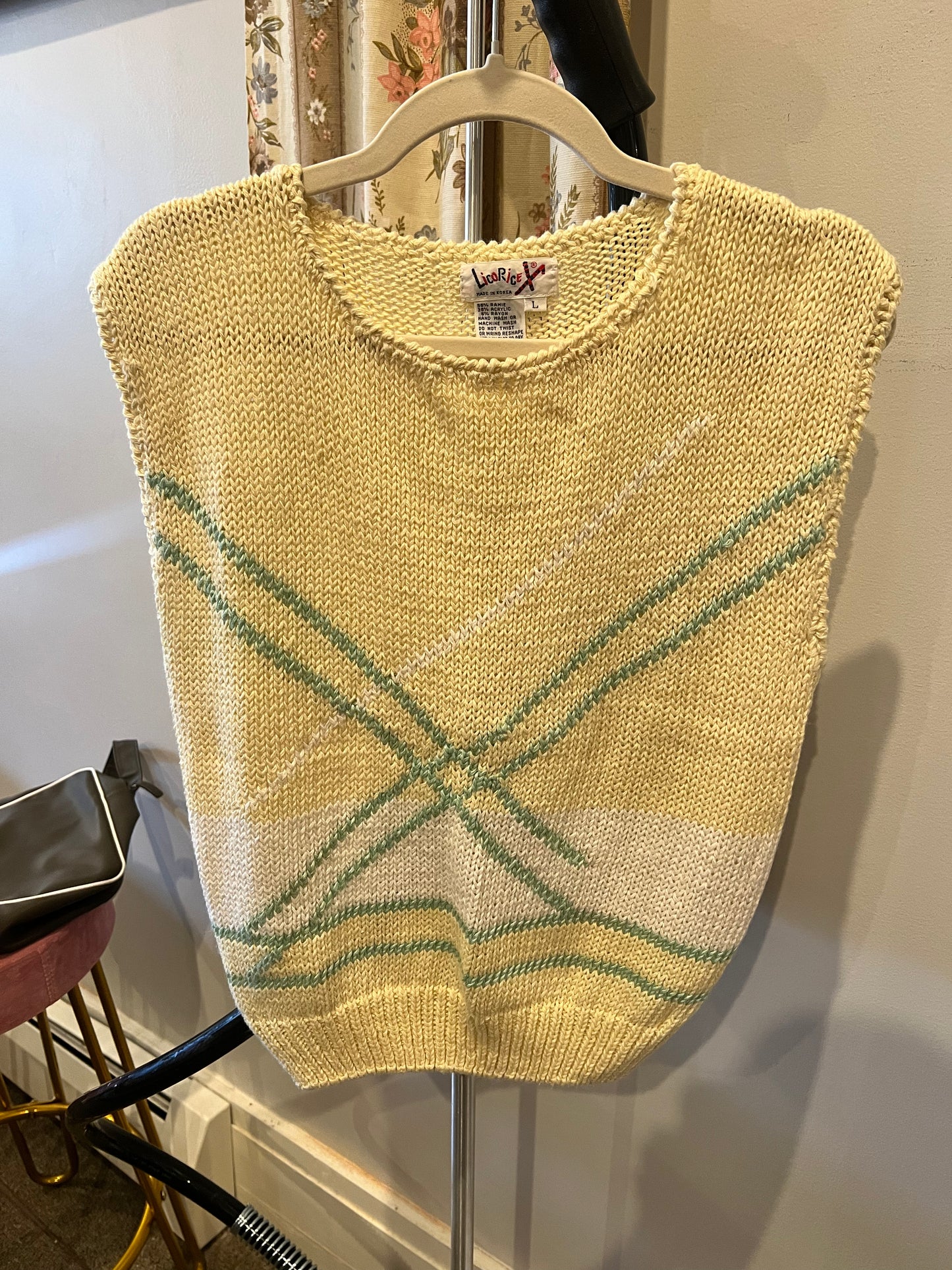 80s Licorice X Sweater Vest