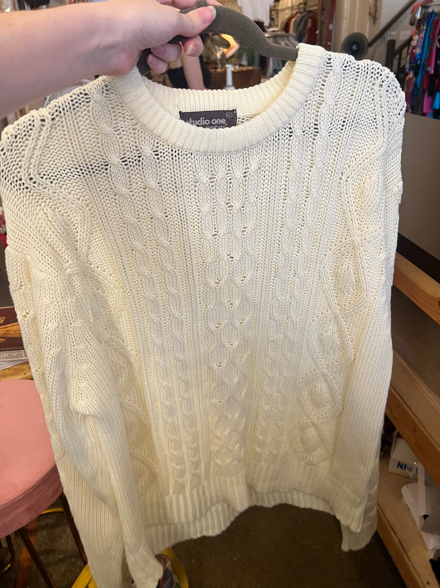 70s Studio One by Campus Cable Knit Sweater