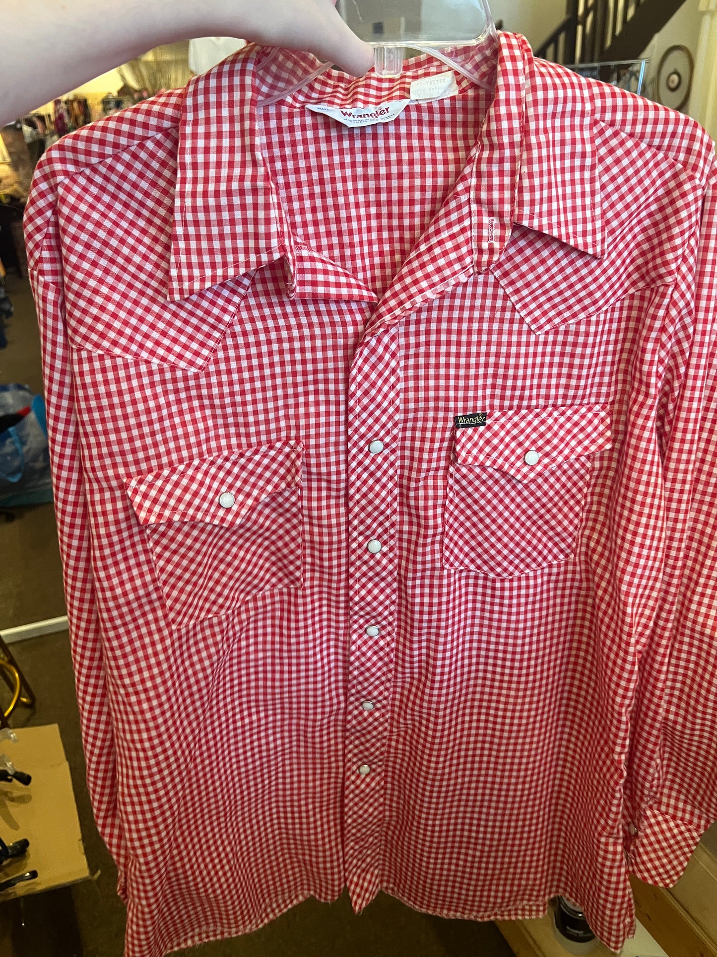 70s/80s Wrangler Gingham Snap Shirt