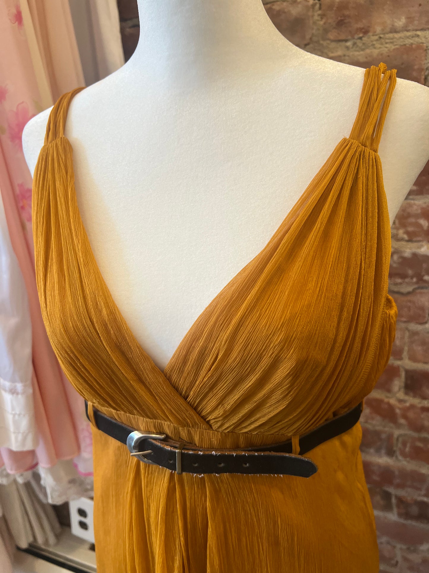 2000s Badgley Mischka Belted Dress
