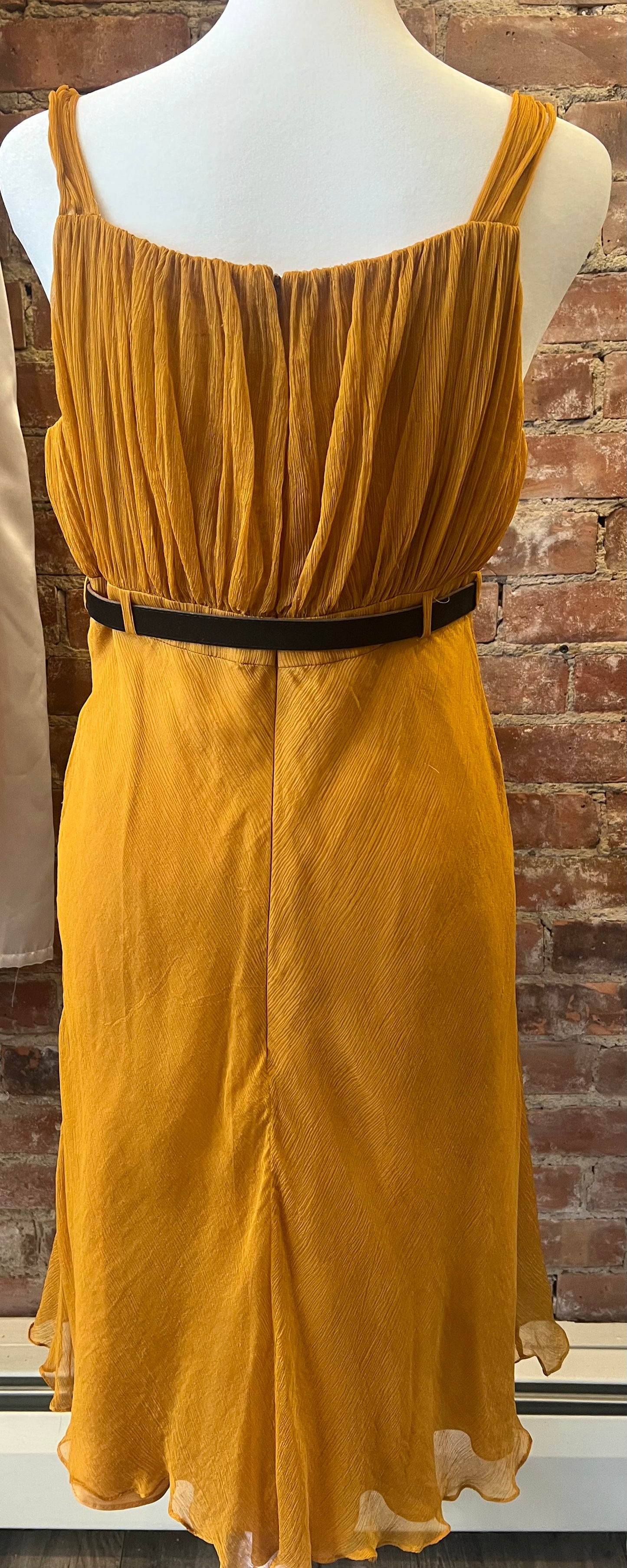 2000s Badgley Mischka Belted Dress
