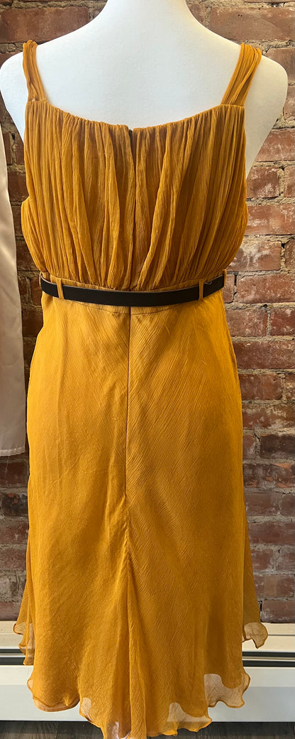 2000s Badgley Mischka Belted Dress