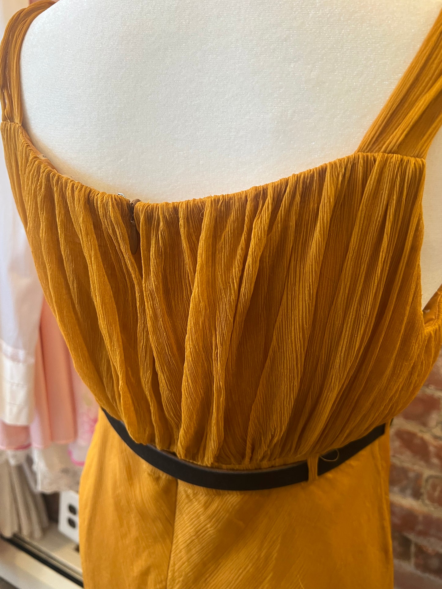 2000s Badgley Mischka Belted Dress