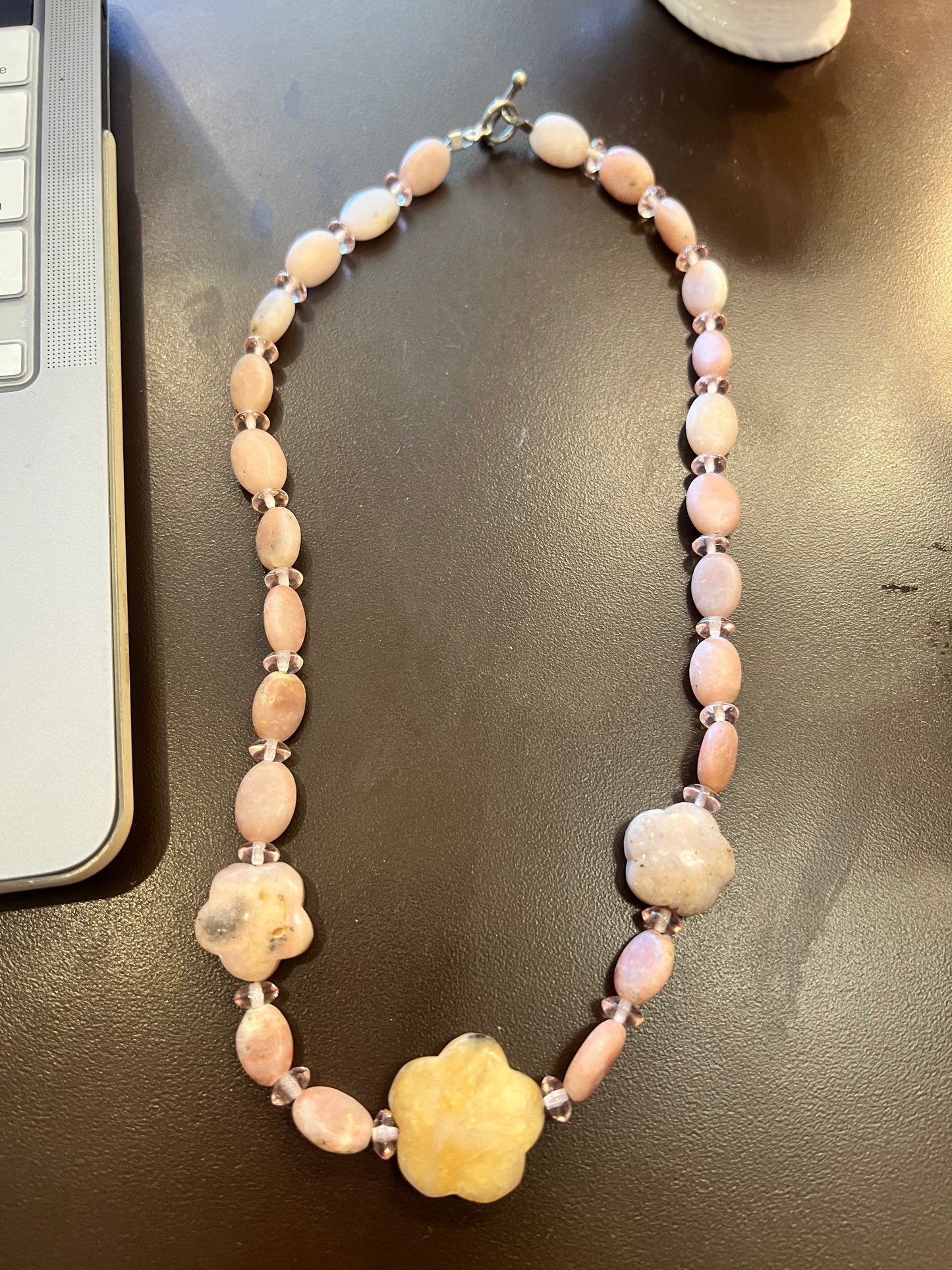Vintage Beaded Stone Necklace