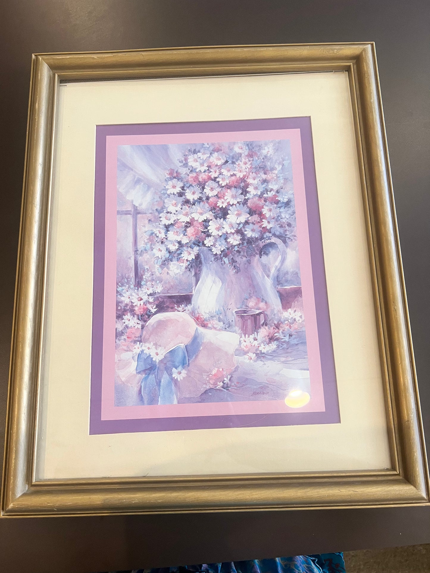 Gold Frame Floral Print