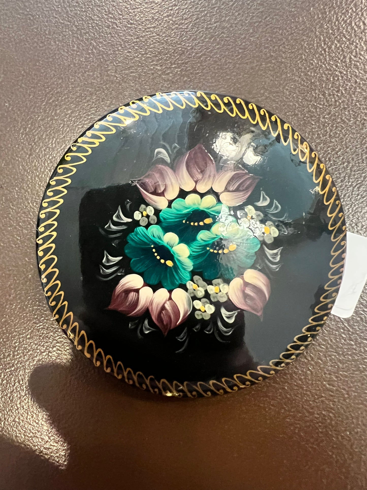 Vintage Hand Painted Brooch