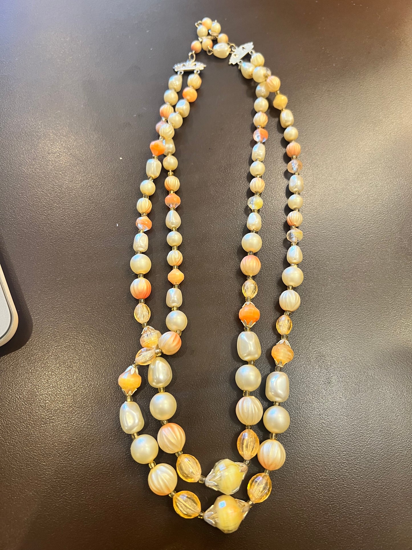 Vintage Double Strand Beaded Necklace