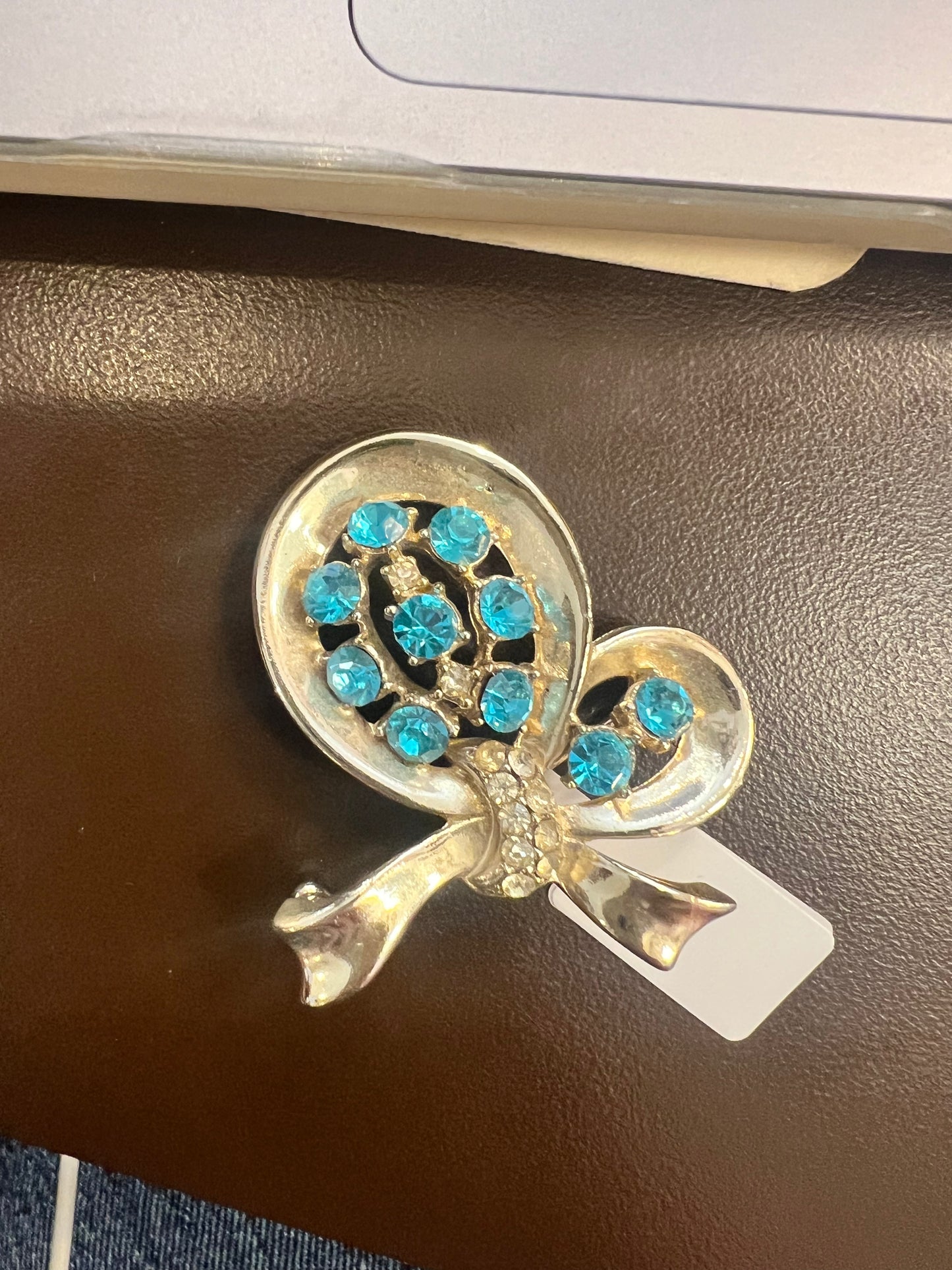 Blue Stone Brooch