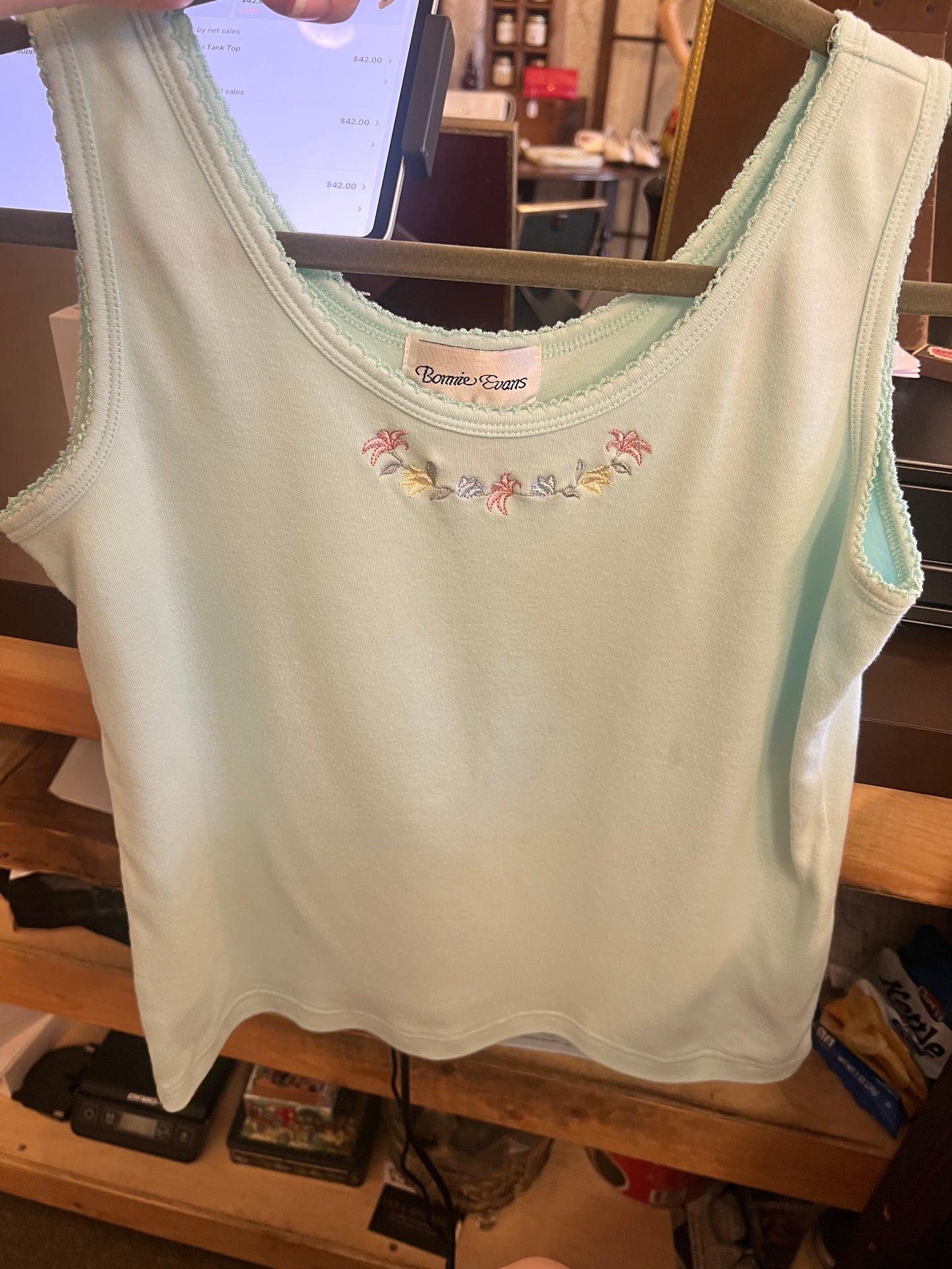 90s Bonnie Evans Embroidered Tank Top