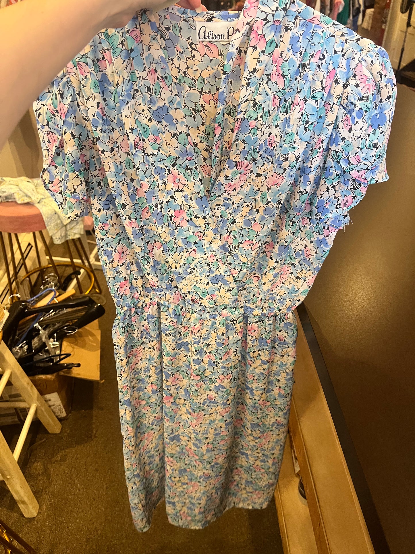 80s Alison Peters Floral Dress