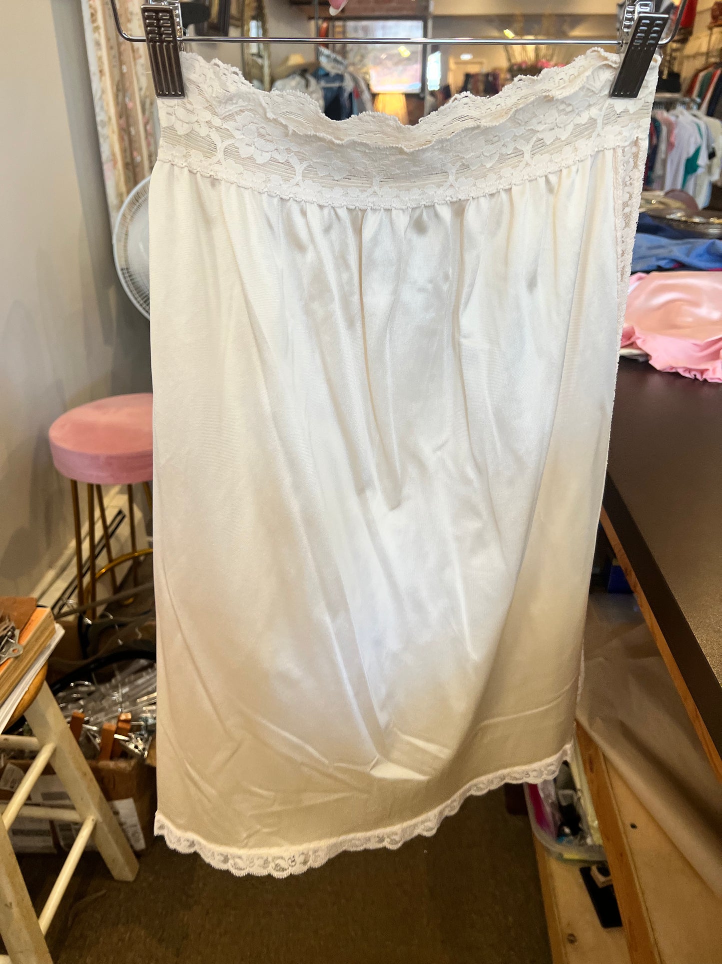 80s Lace Slip Skirt