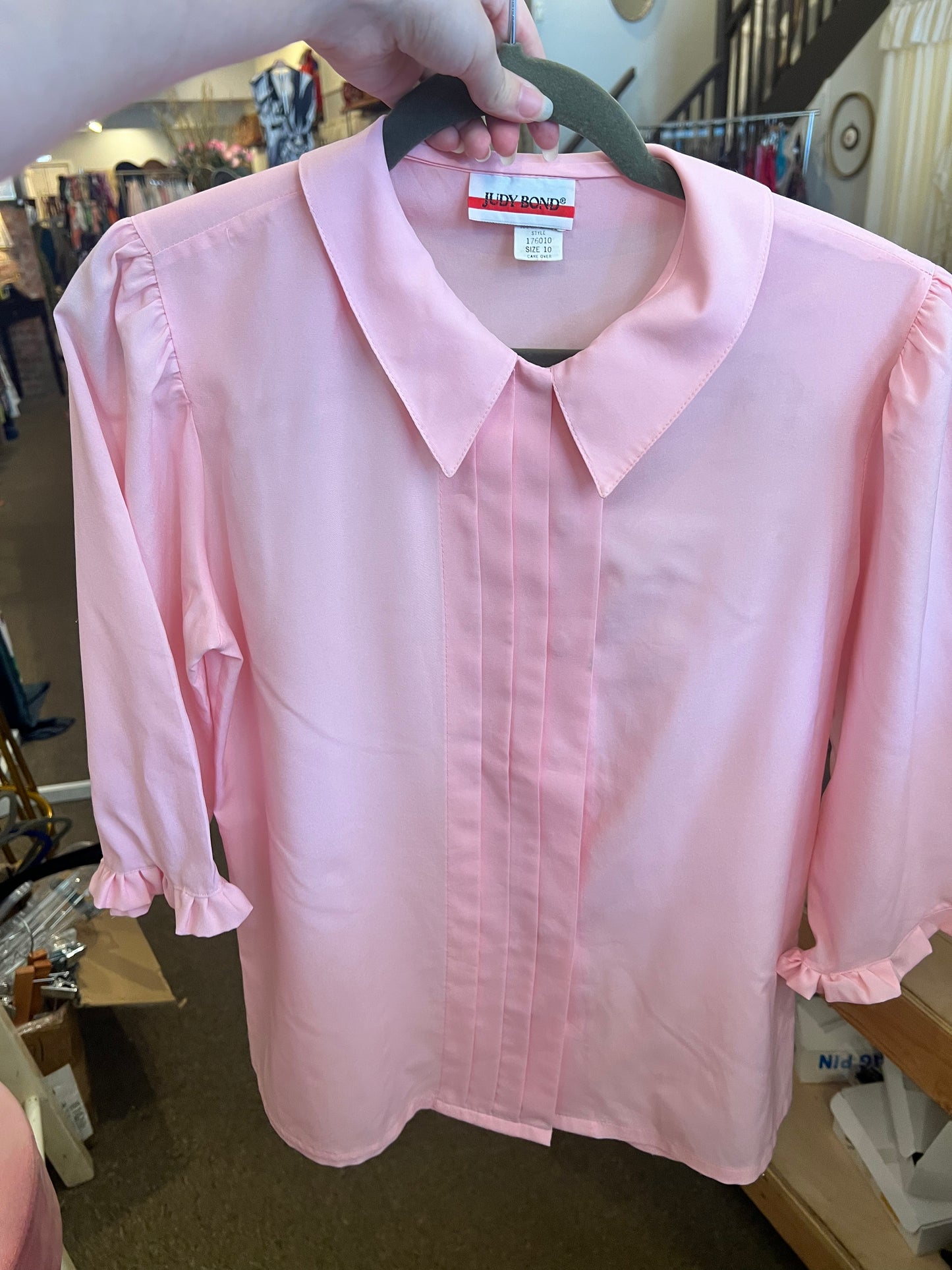 80s Judy Bond Collared Blouse