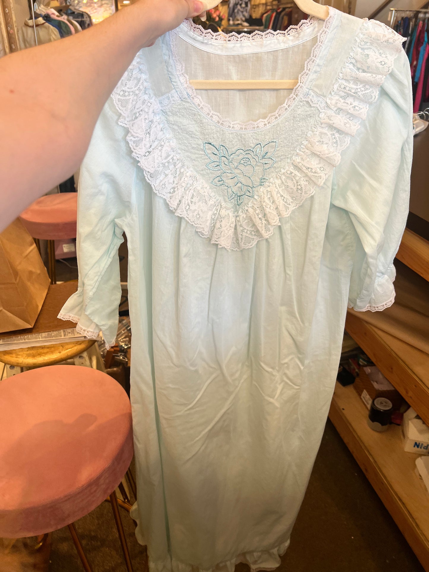 70s/80s Lace Trim Nightgown