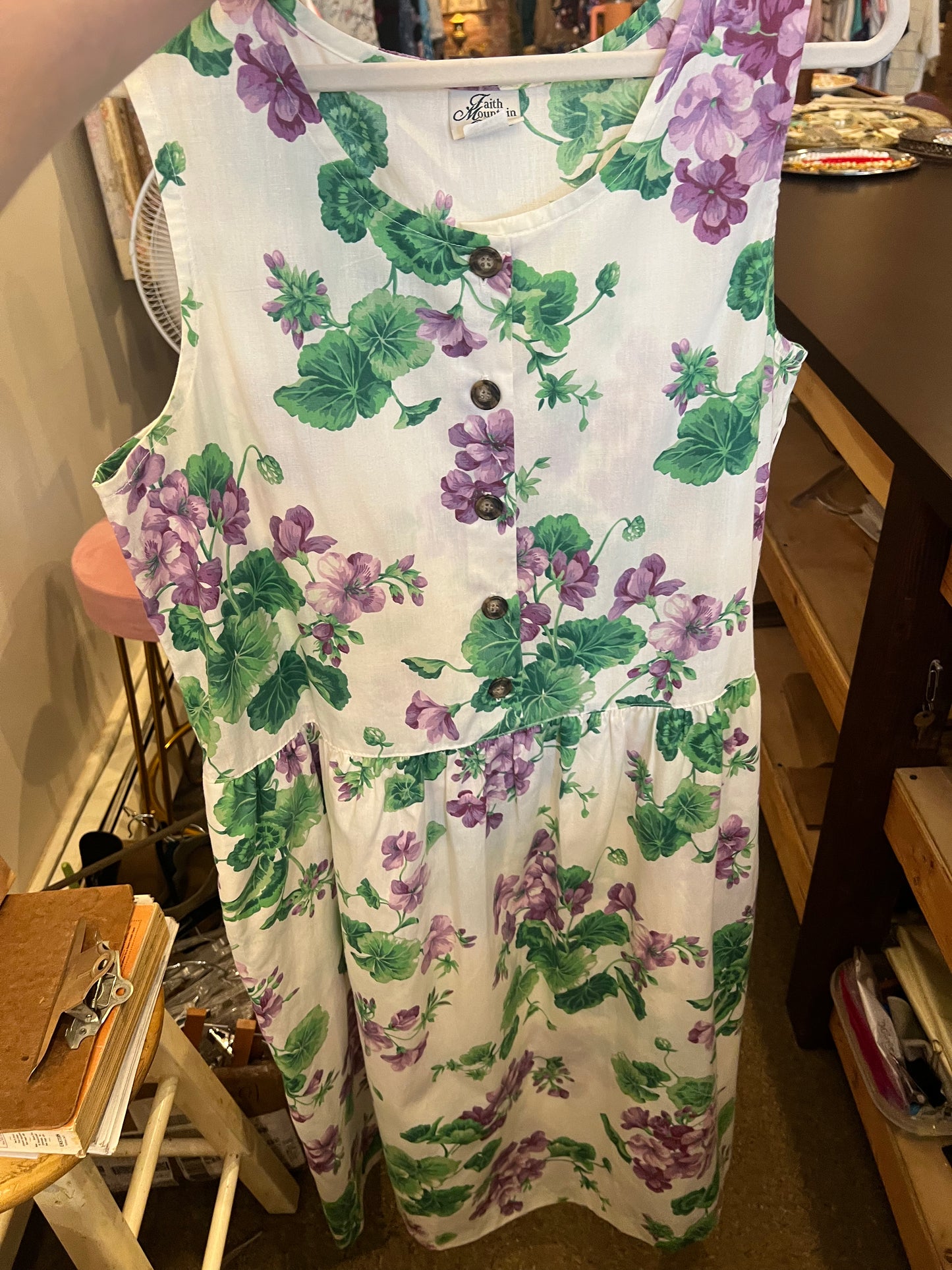 80s/90s Faith Mountain Company Floral Dress