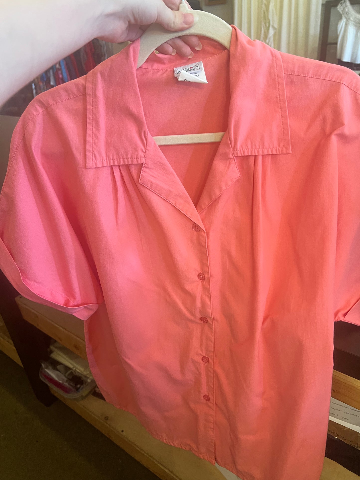 90s Haband Button Down Short Sleeve Top