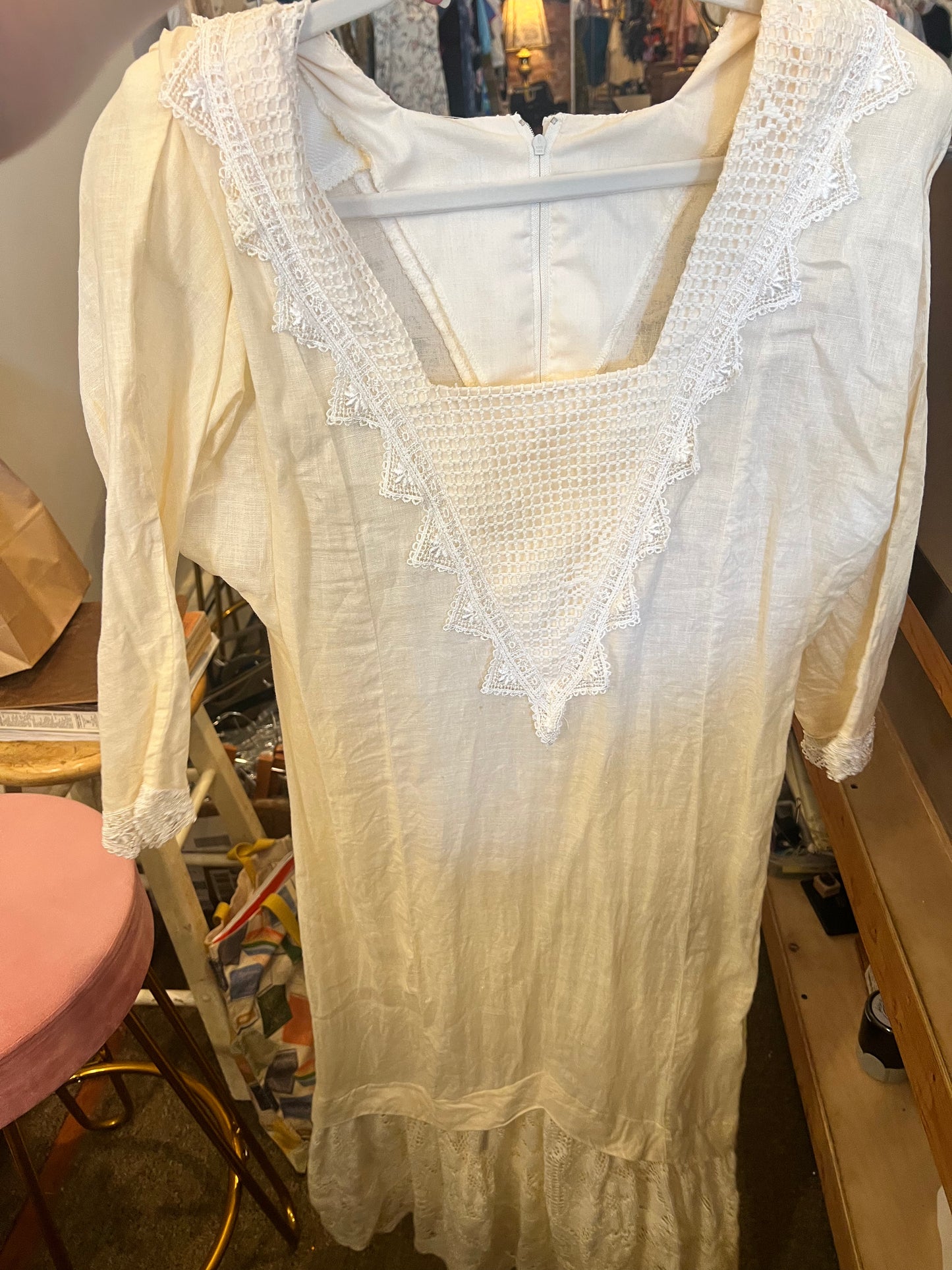 40s Lace Detail Dress