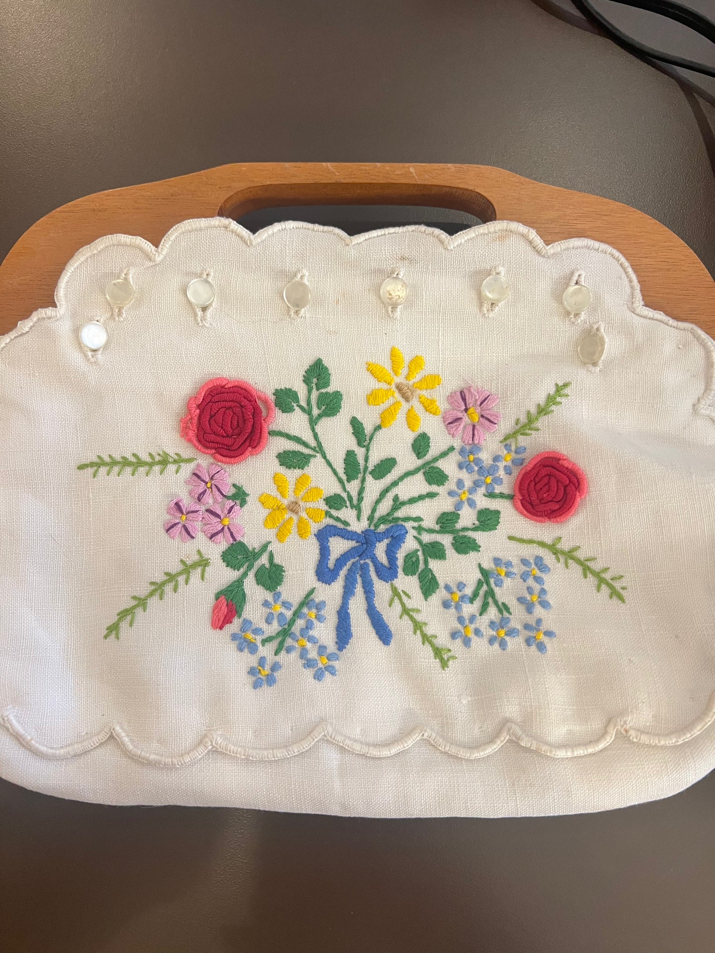 Vintage Embroidery Cotton Handbag