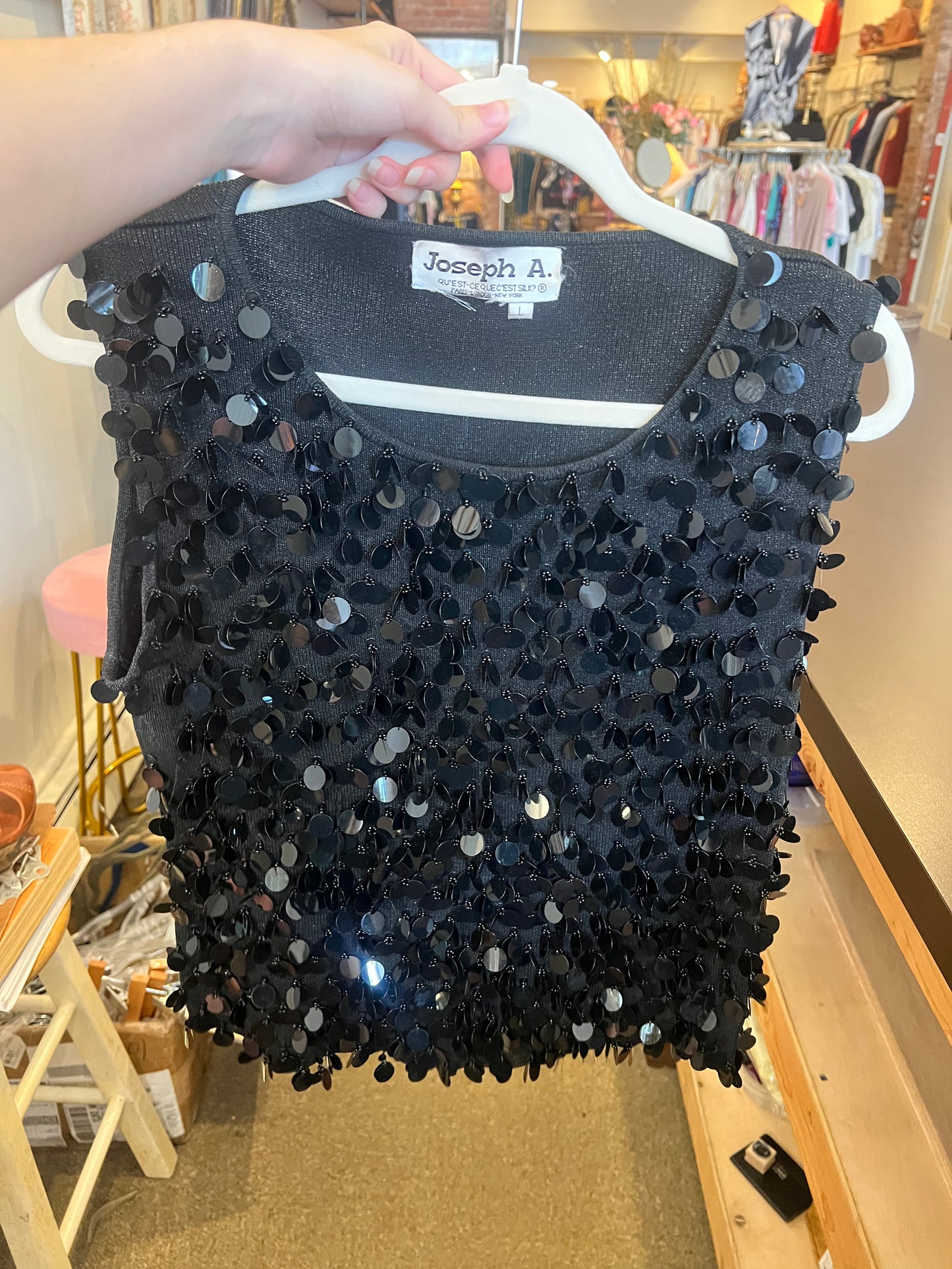 80s/90s Jospeh A Sequin Top