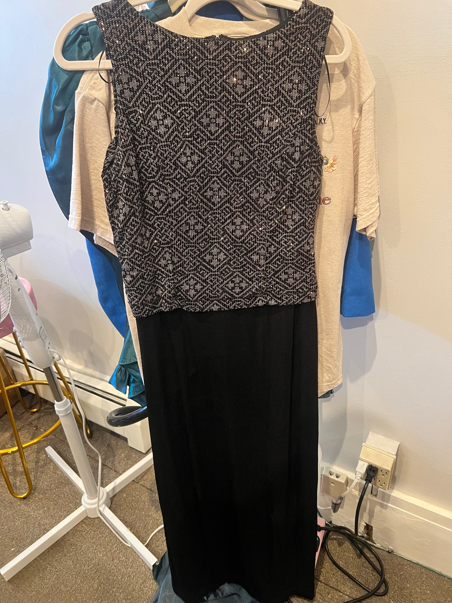 90s Social Circles Shimmery Dress