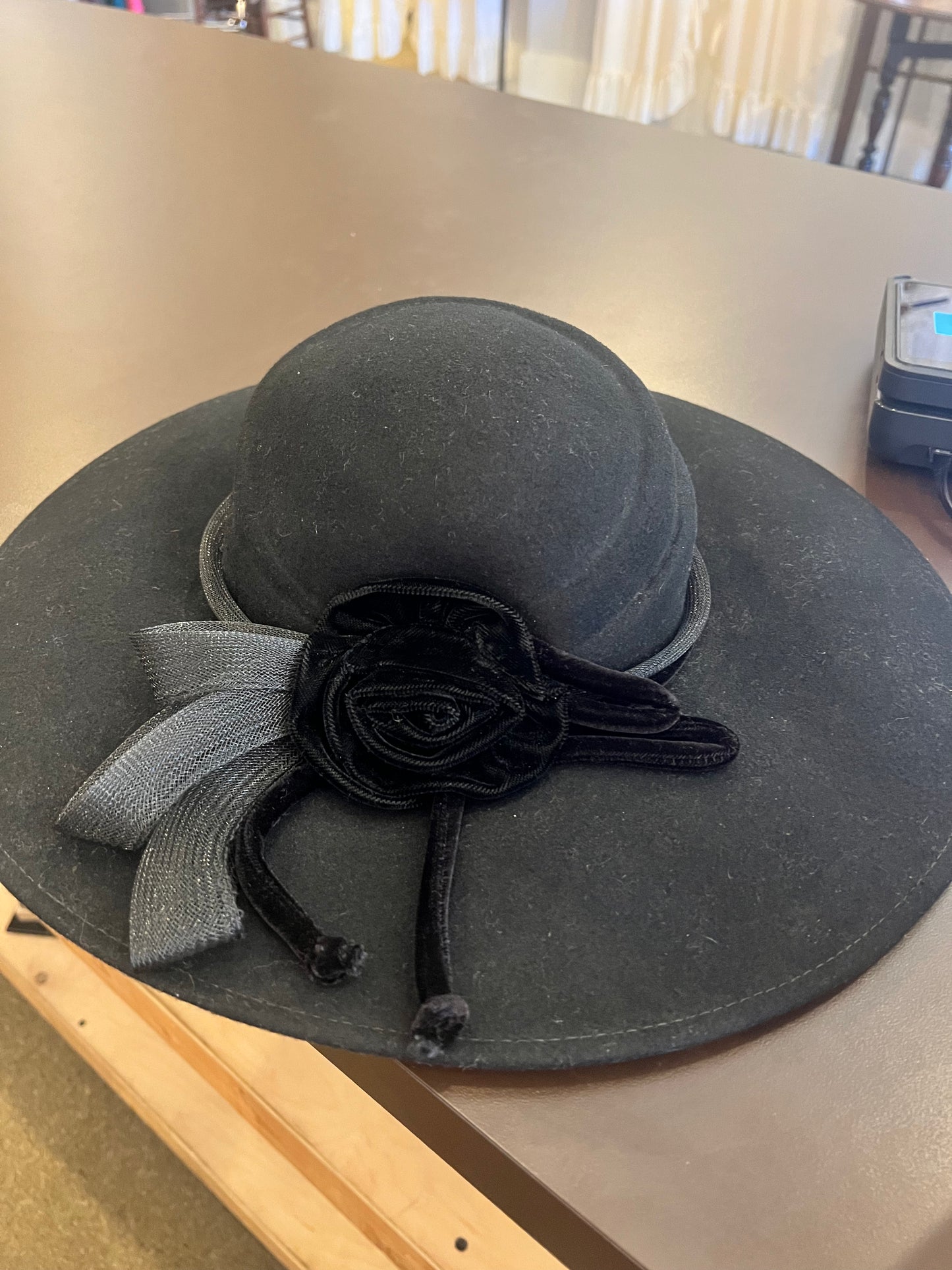 Vintage Wool Wide Brim Hat