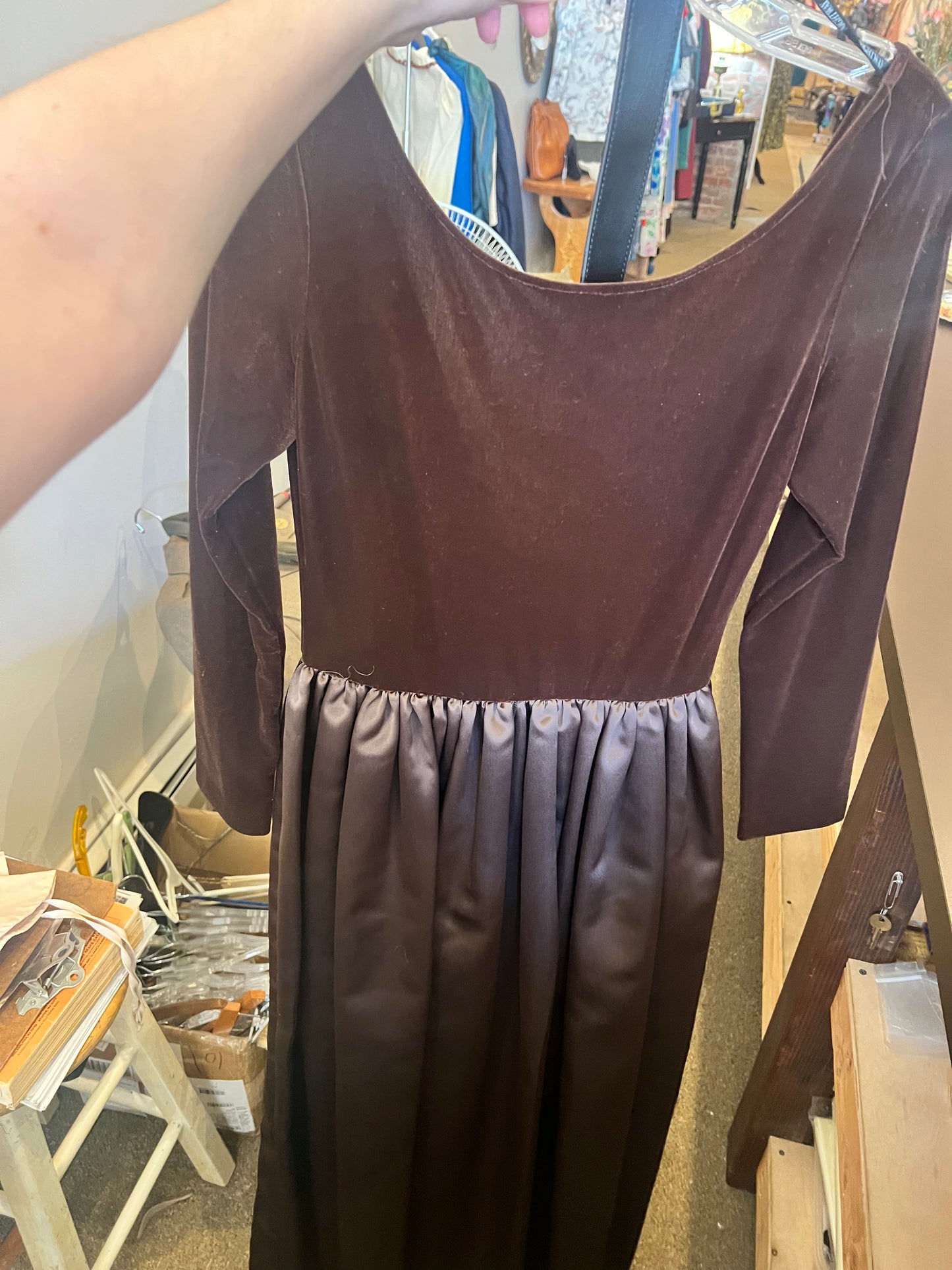 90s Nightway Collection Velvet Bodice Gown