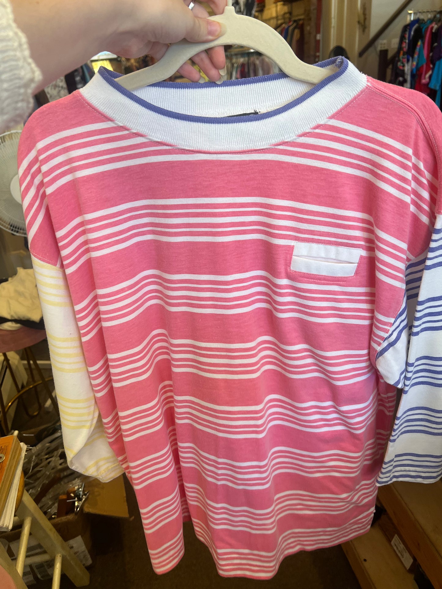 80s Paris Sports Club Striped Top