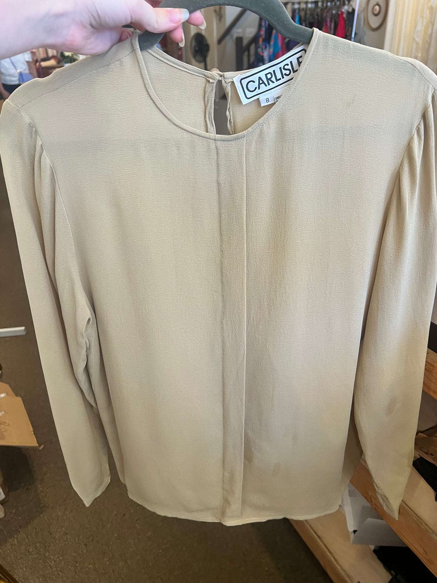 80s/90s Carlisle Front Pleat Blouse