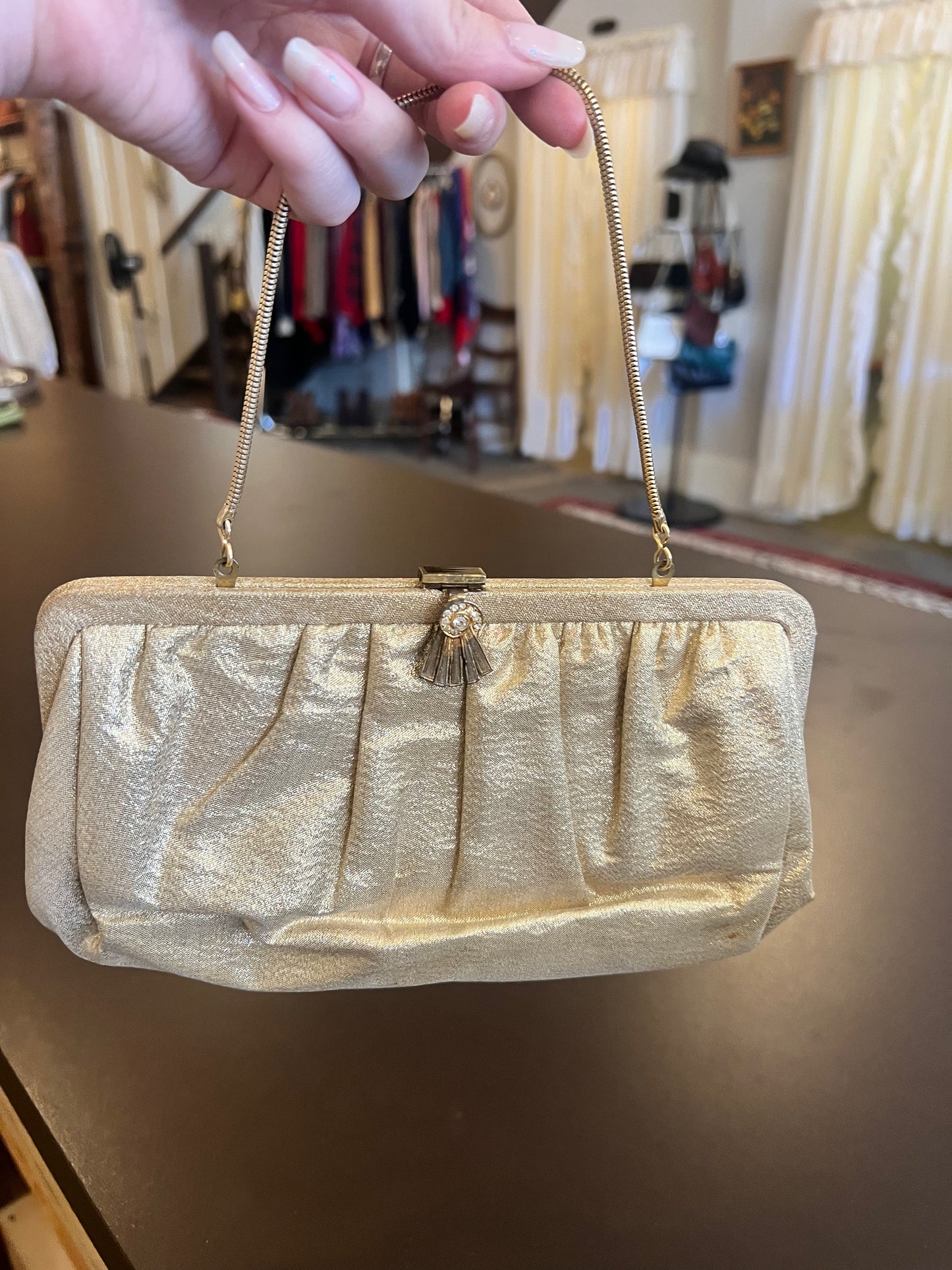 Vintage Clasp Clutch Evening Bag