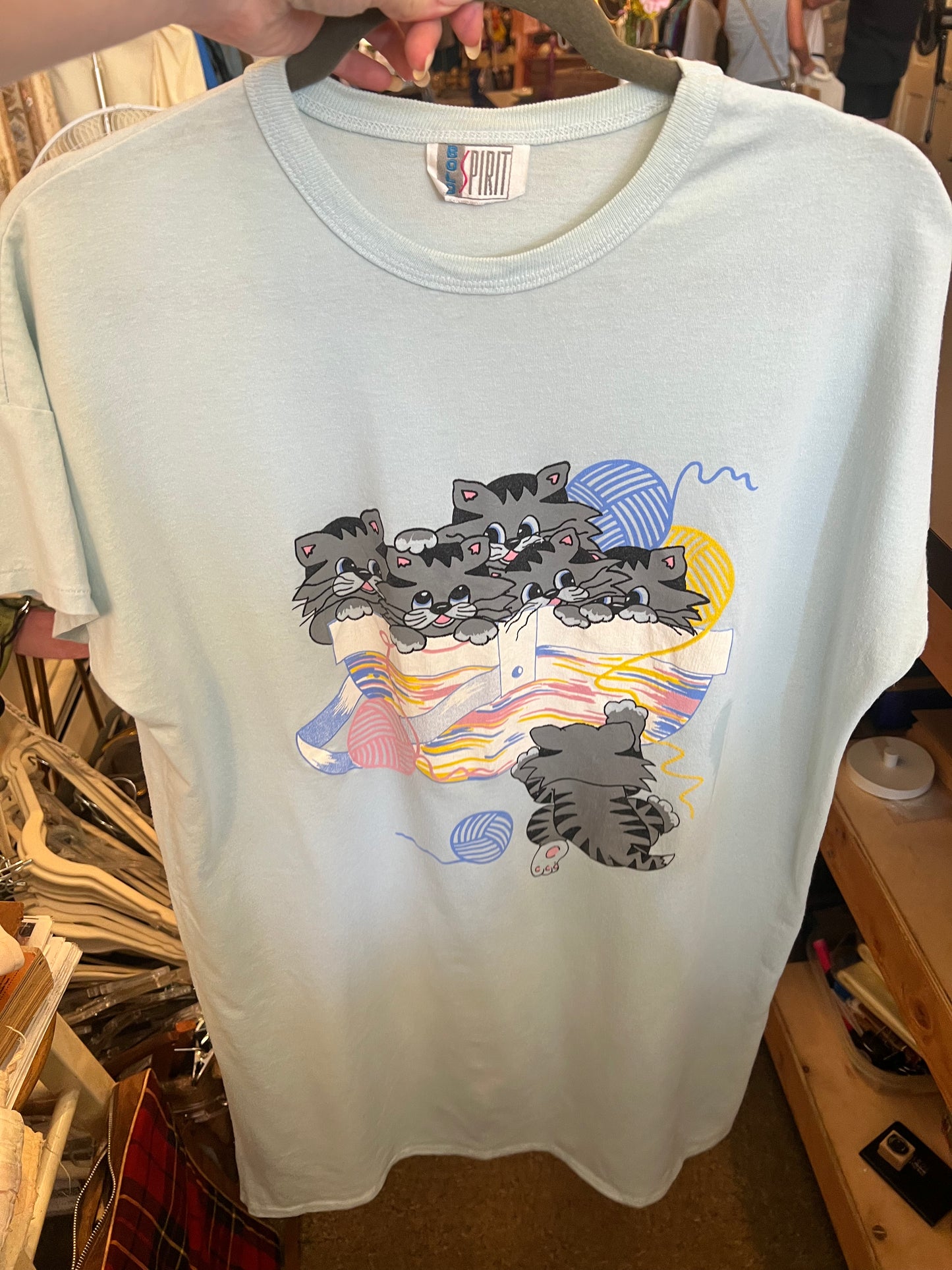 80s/90s Bold Spirit Kitten Sleep Shirt