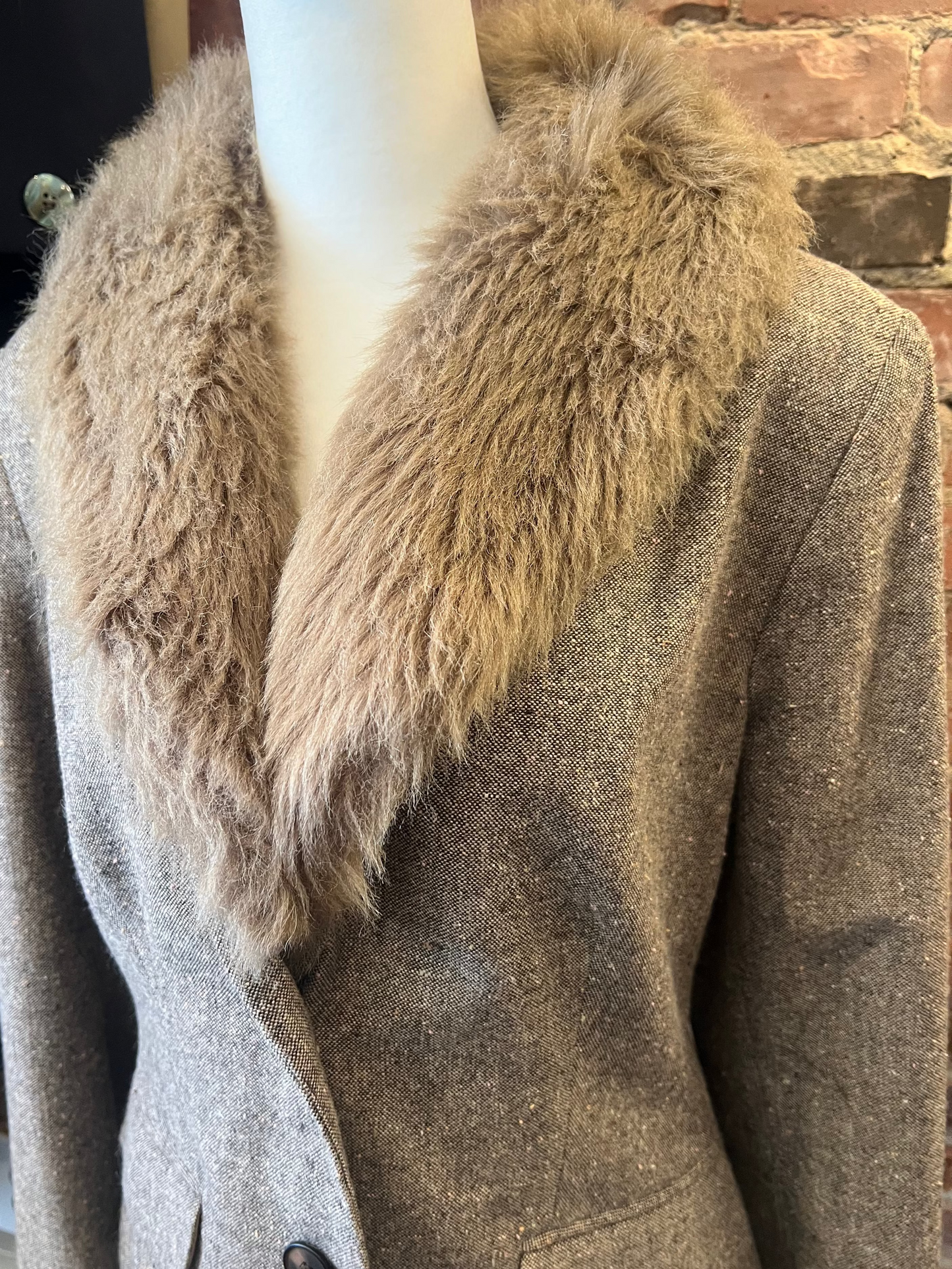 2000s Norton McNaughton Fur Collar Blazer