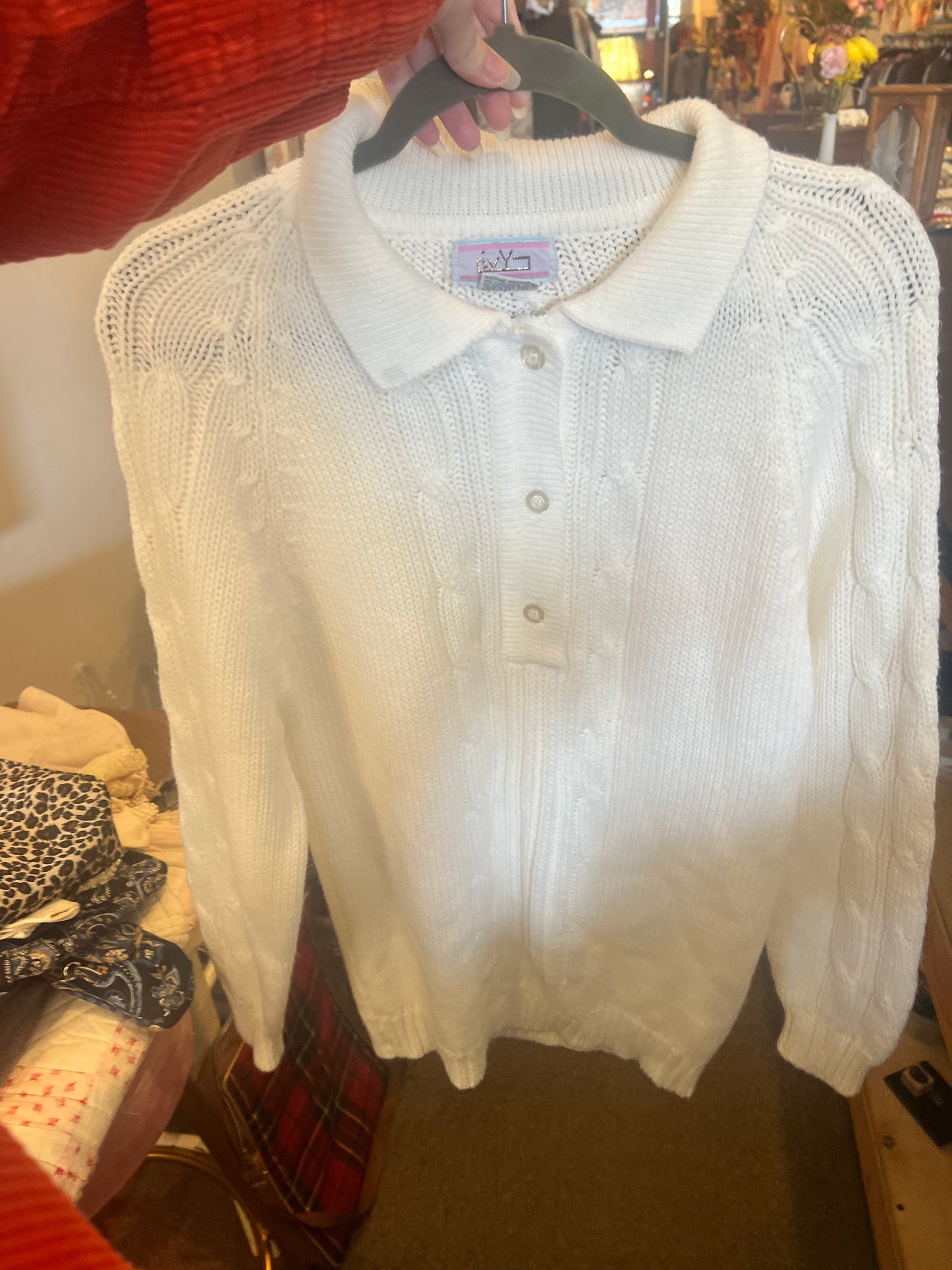 80s Ivy Cable Knit Sweater