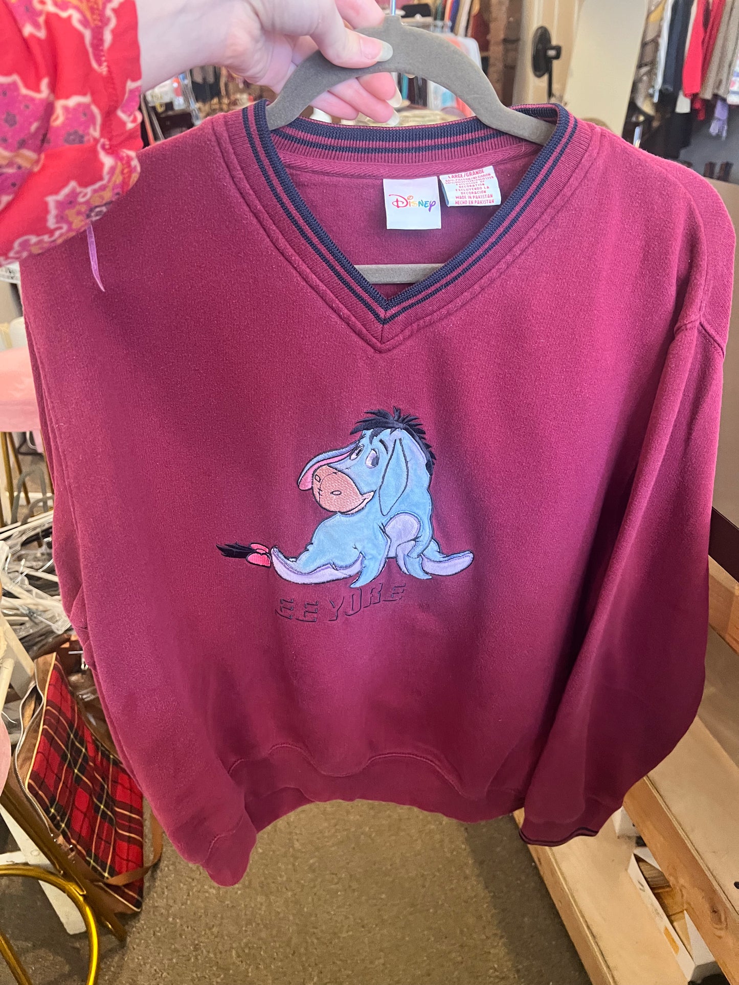 90s Disney Eeyore Embroidered Sweatshirt