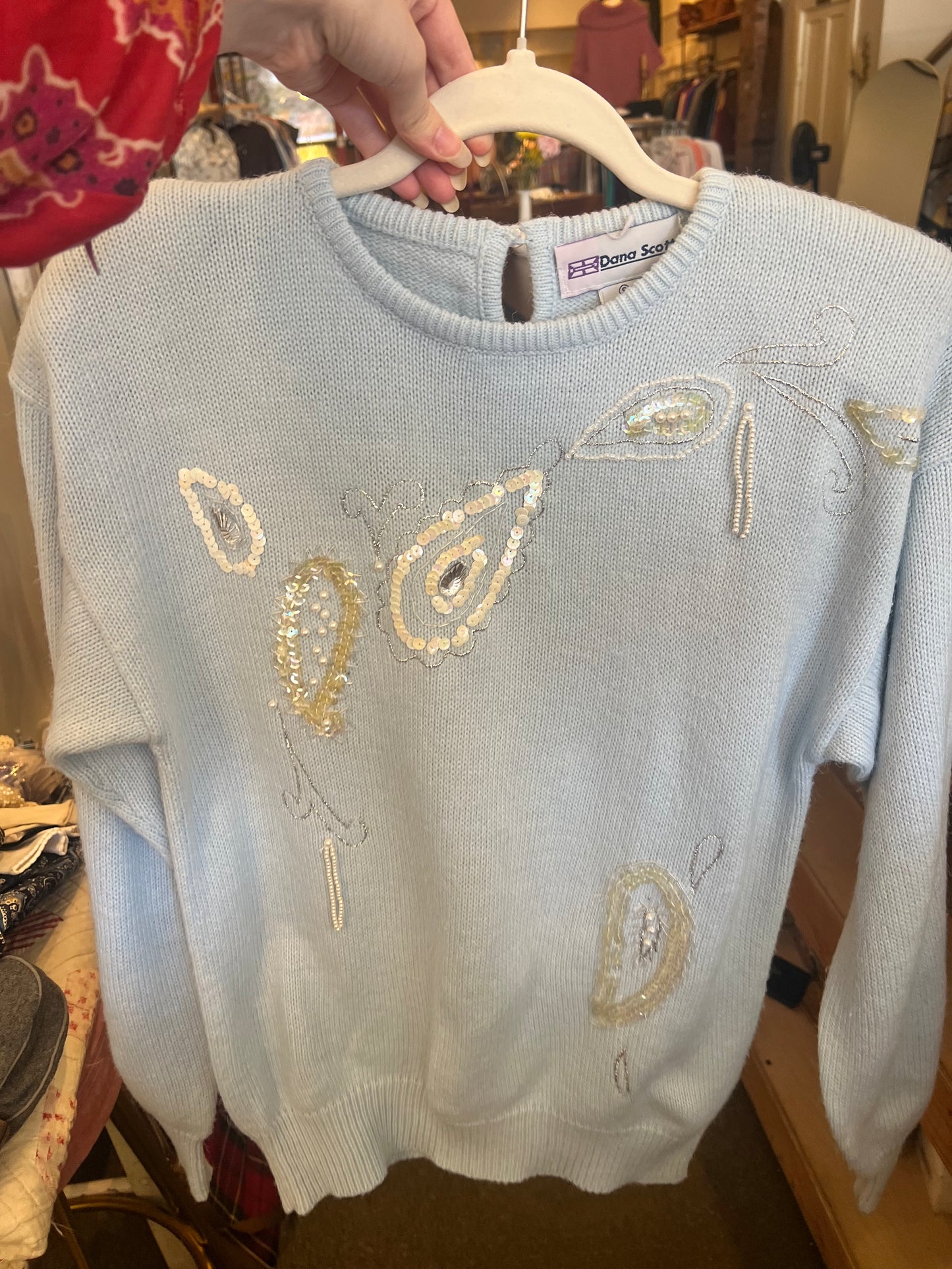 80s Dana Scott Embellished Sweater