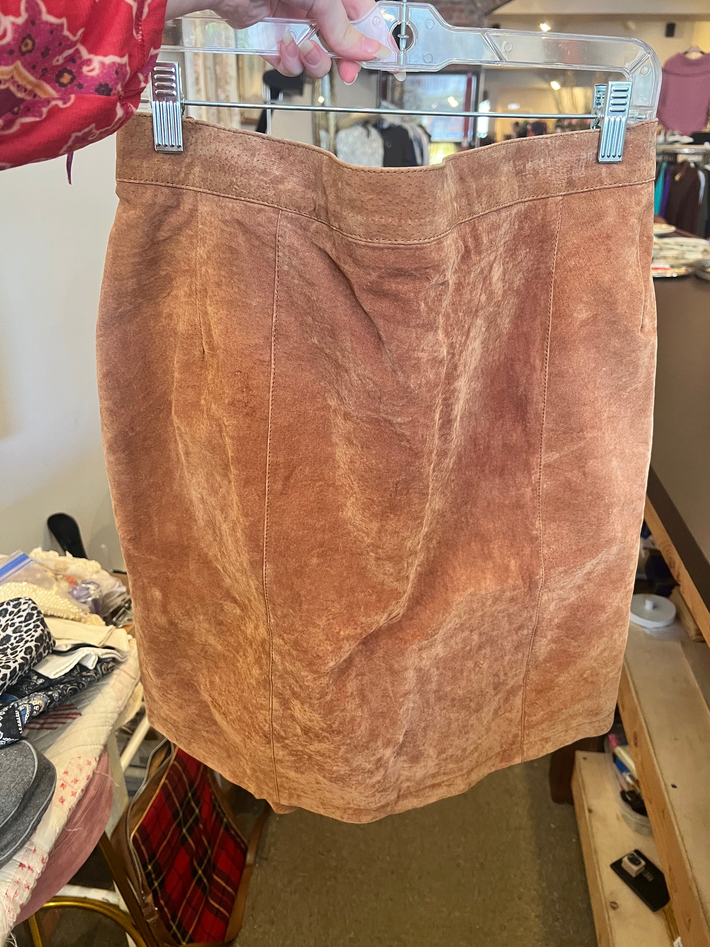 90s Maggie Lawrence Leather Skirt