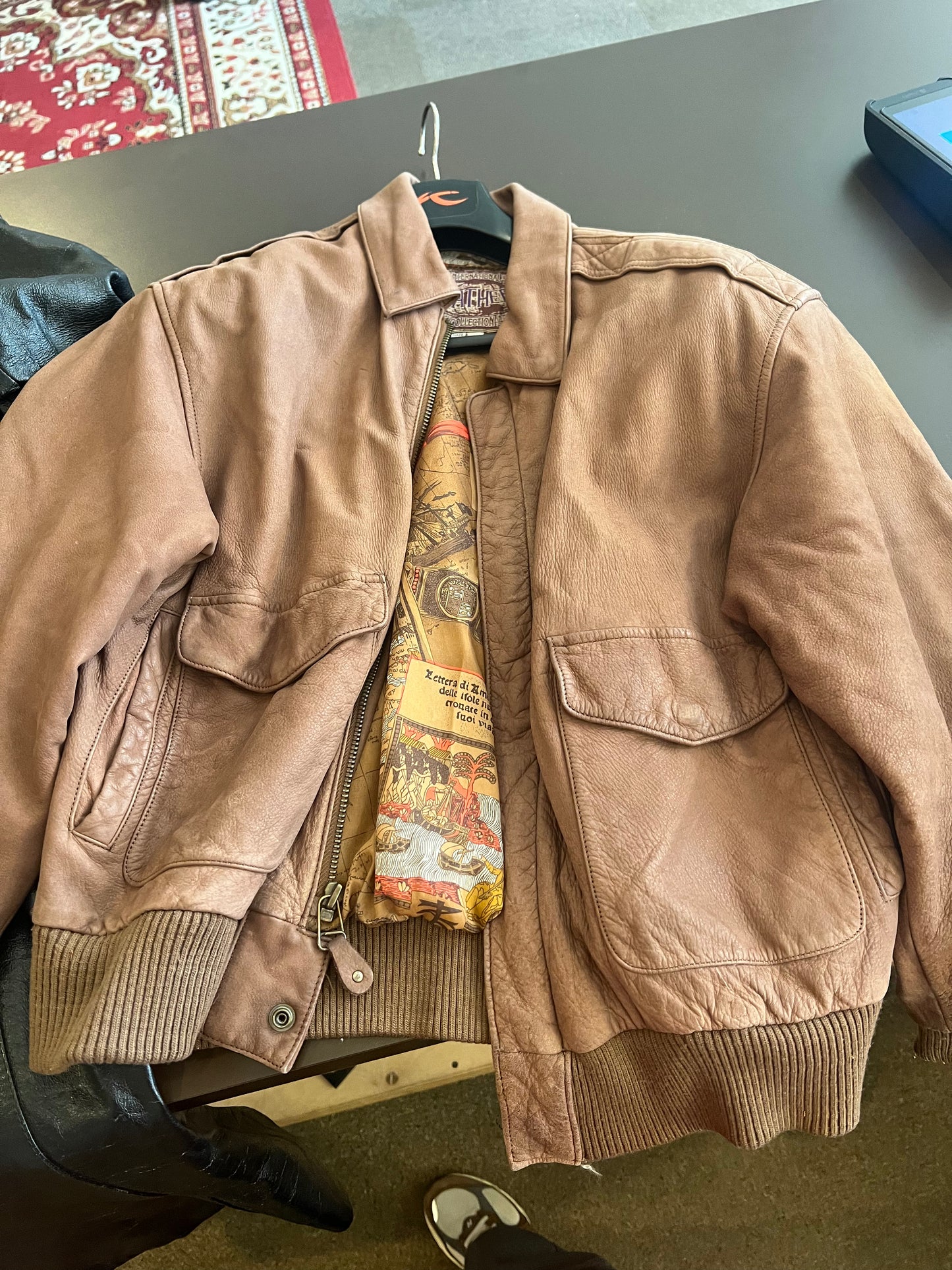 80s/90s International Leather Bomber Jacket