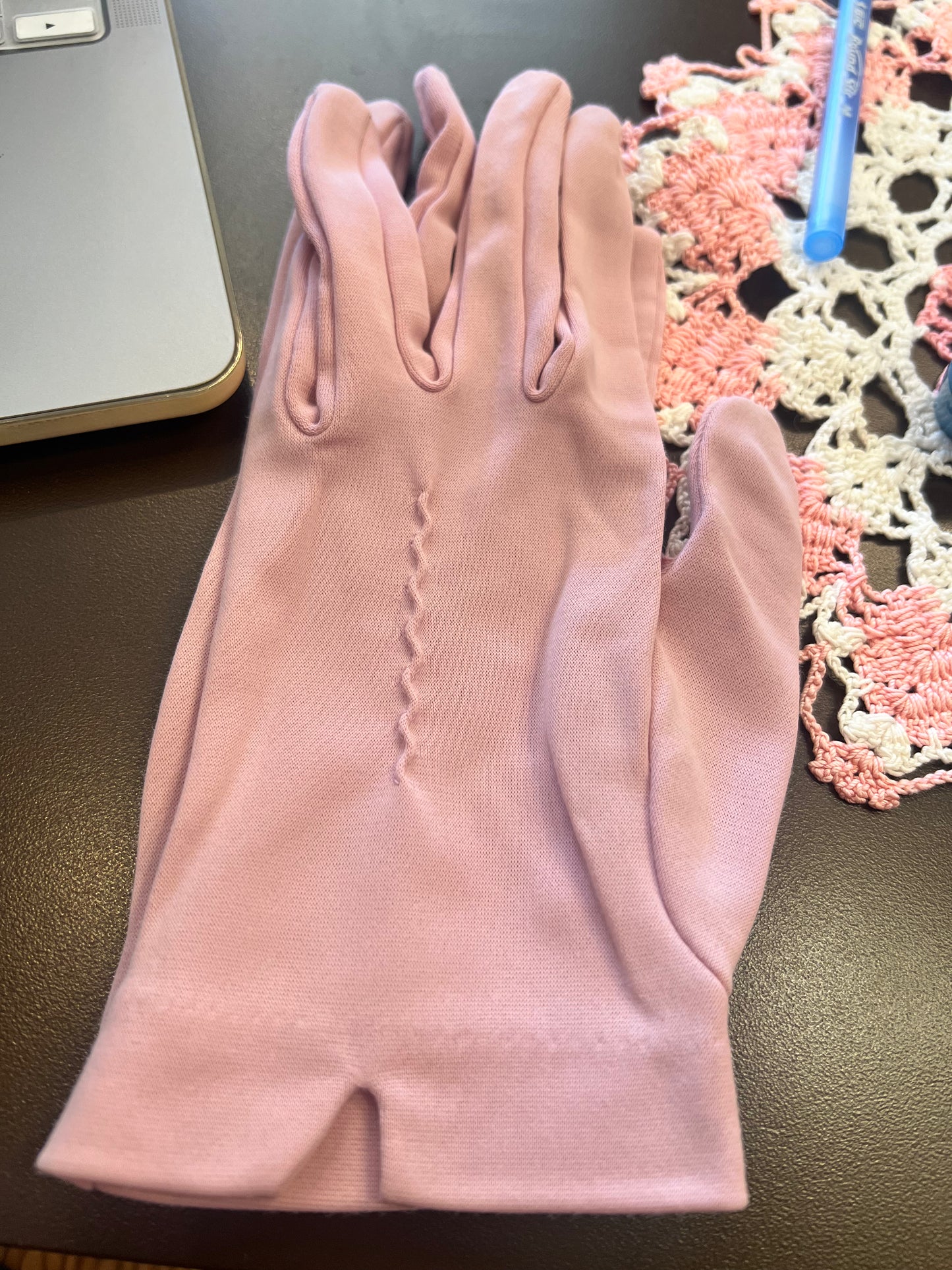 Vintage Pink Gloves