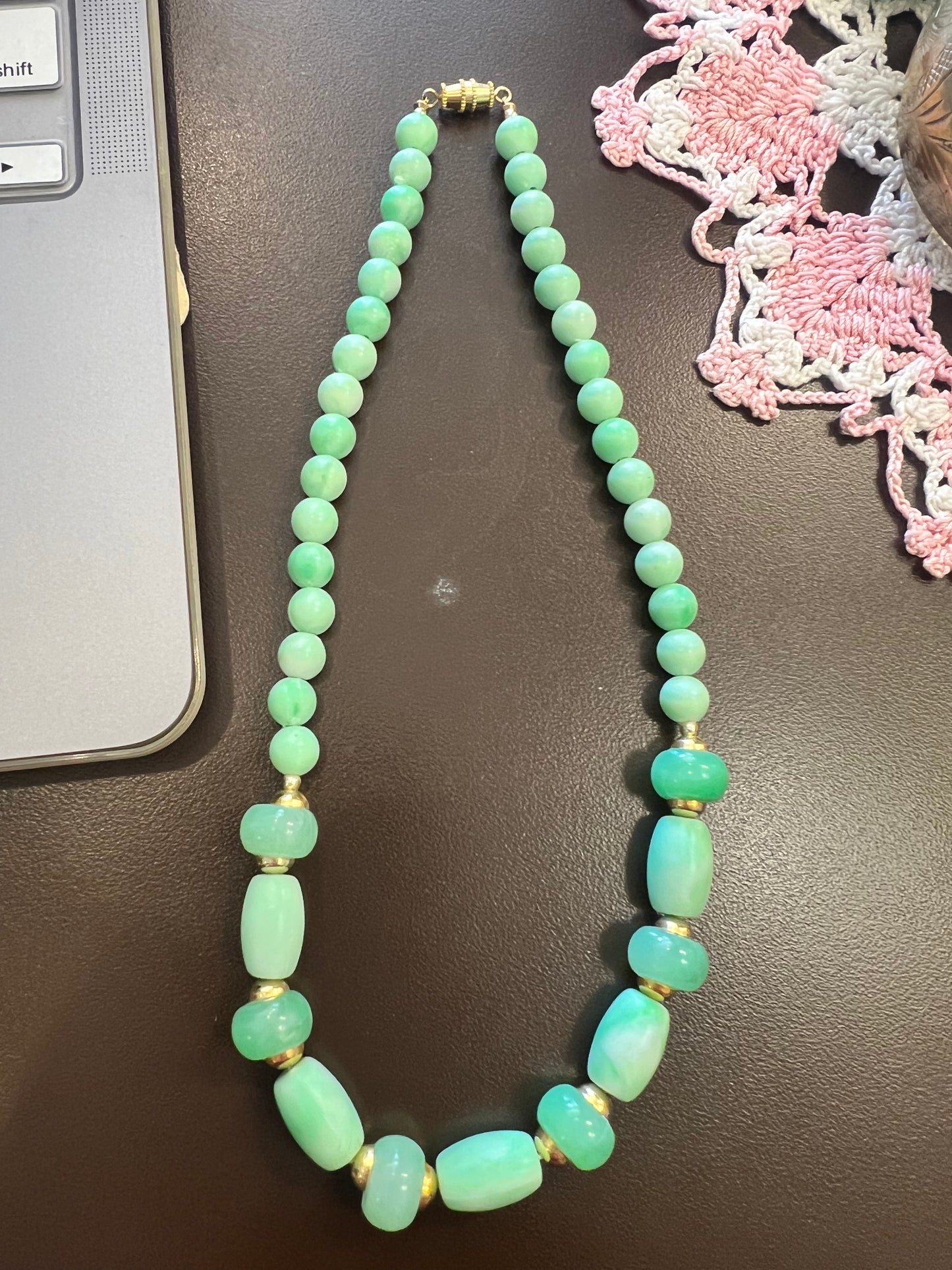 Vintage Jade Beaded Necklace