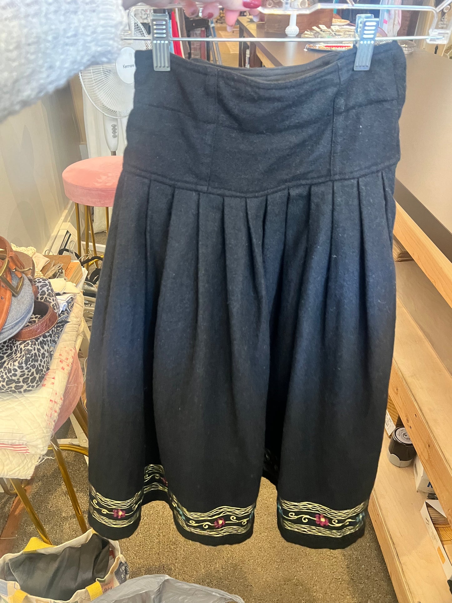 80s/90s Passports of Pier Imports Wool Skirt