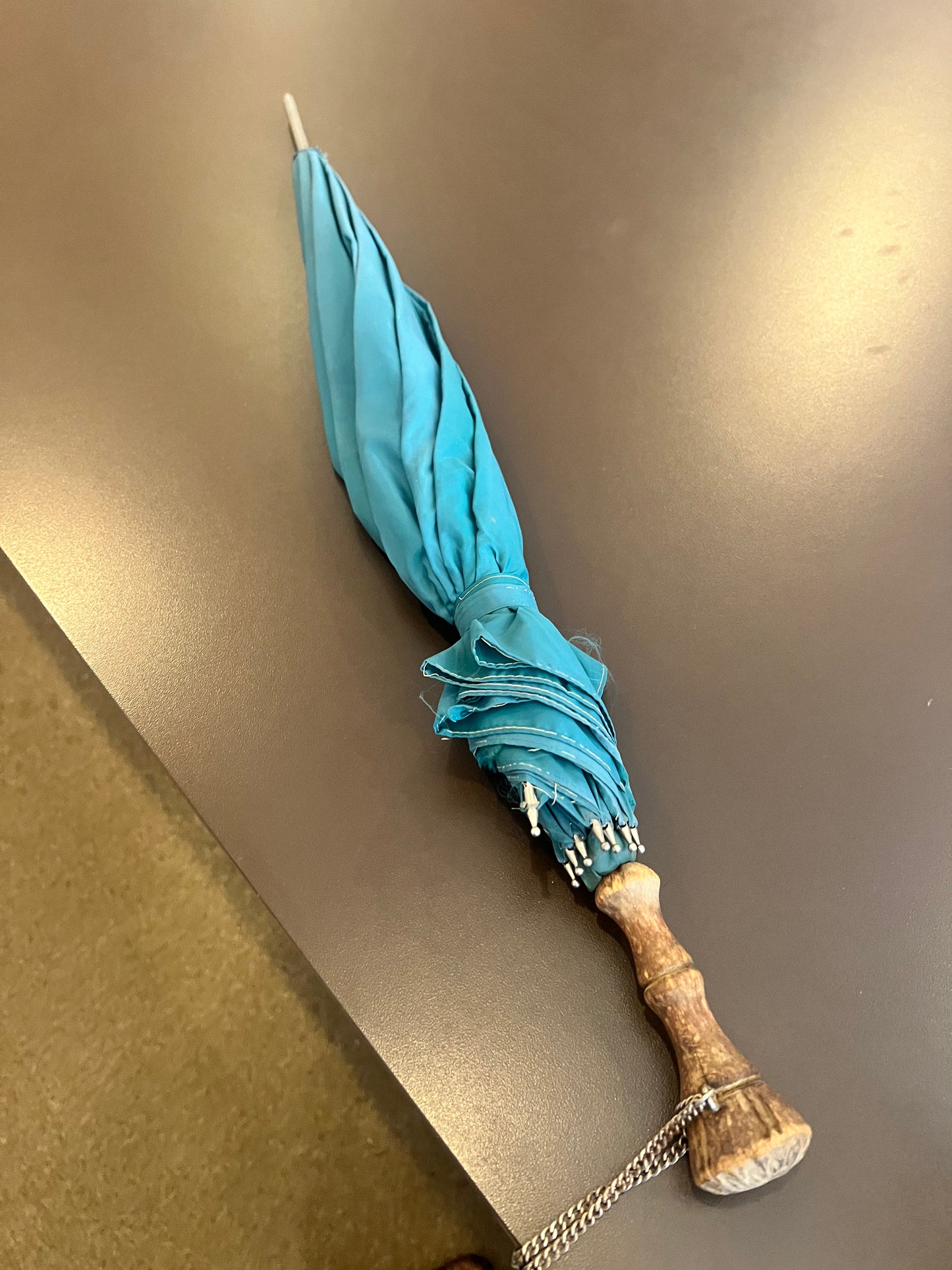 Vintage Umbrella w/ Wooden Handle