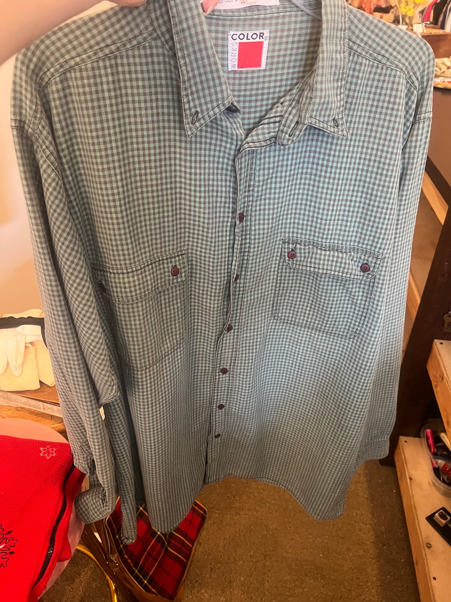 70s/80s Color Works Flannel Shirt