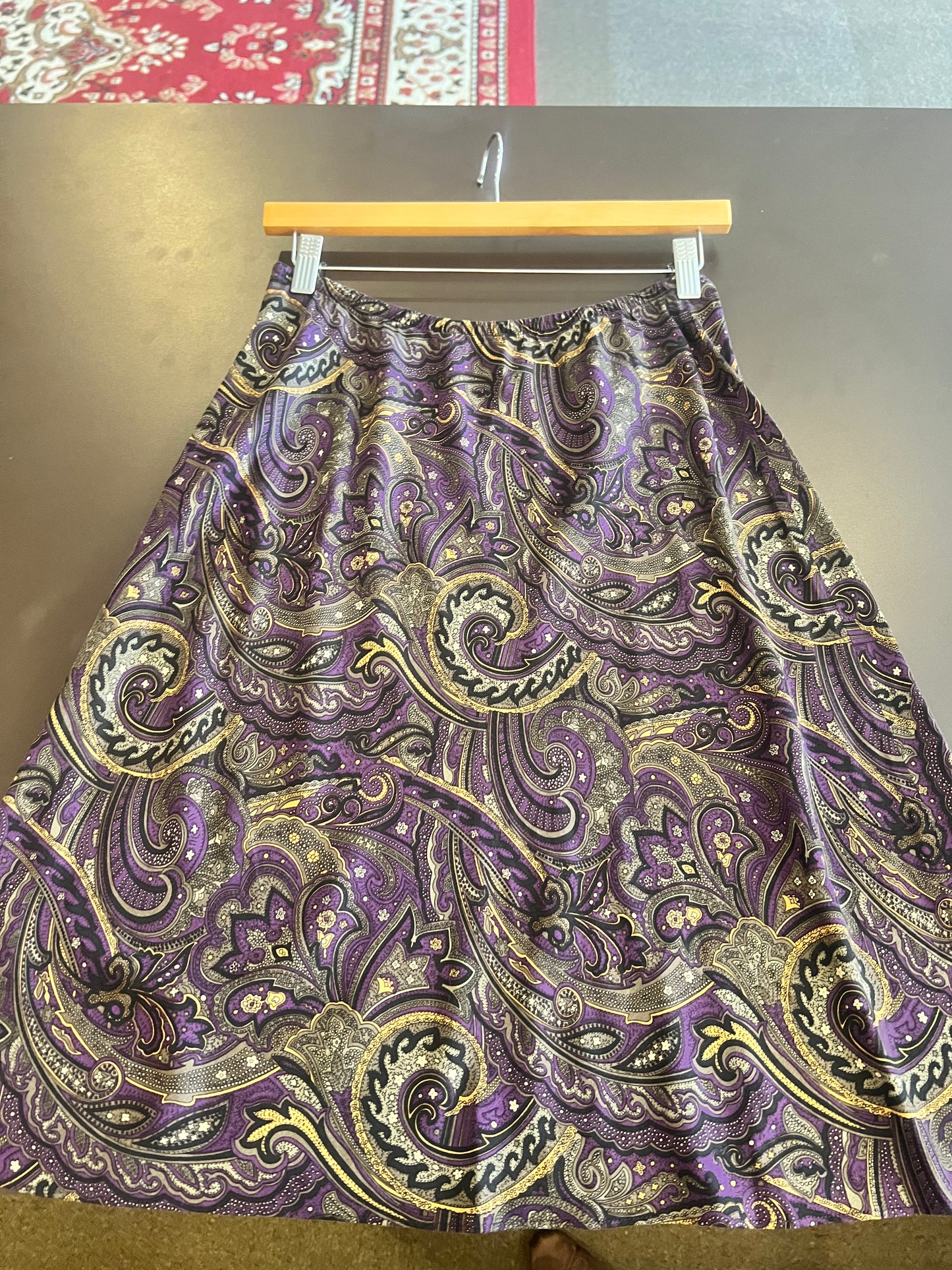 90s Leslie Fay Paisley Skirt
