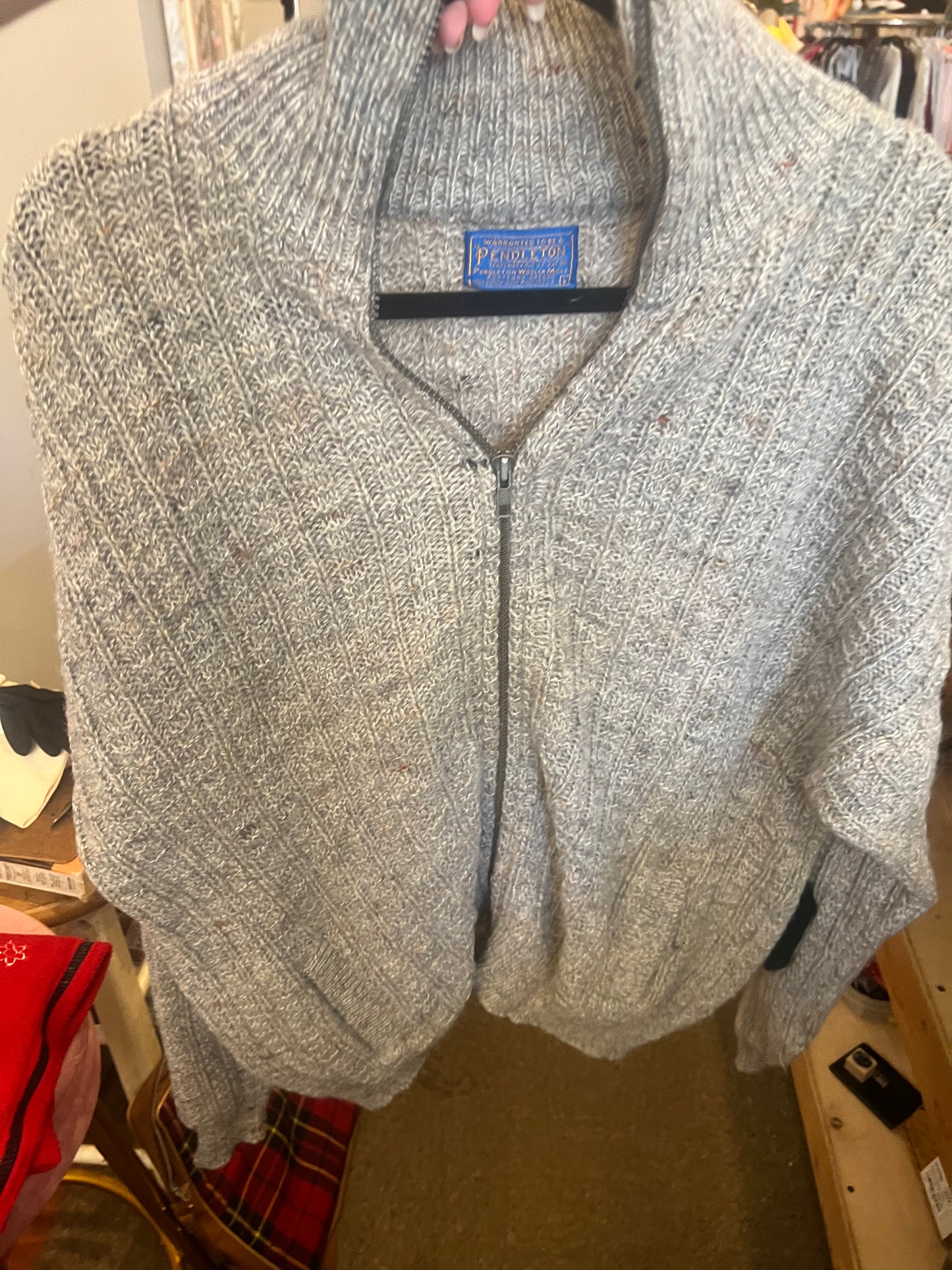 70s Pendleton Knit Zip Up Sweater