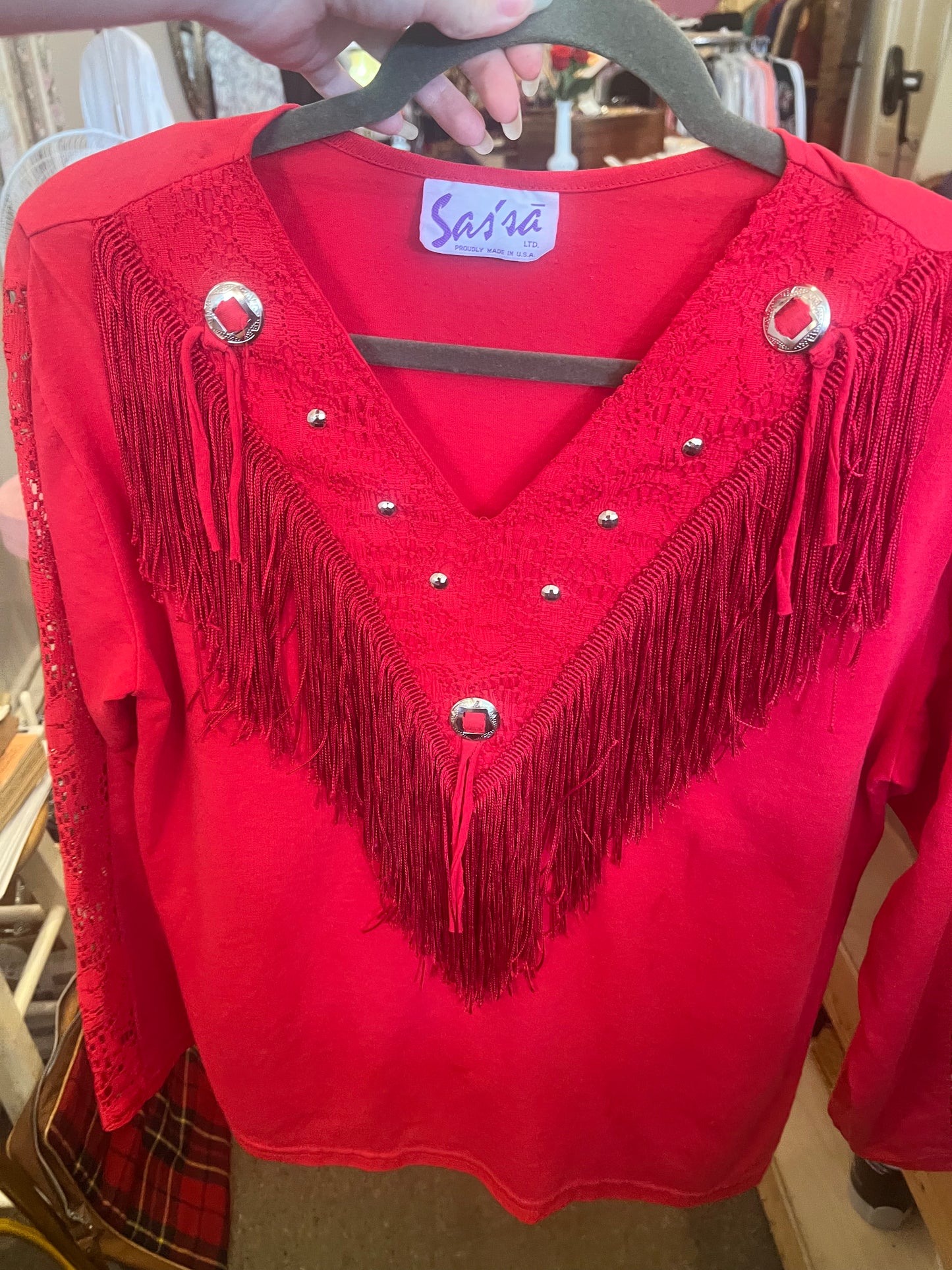 80s Sas'sa Western Style Top