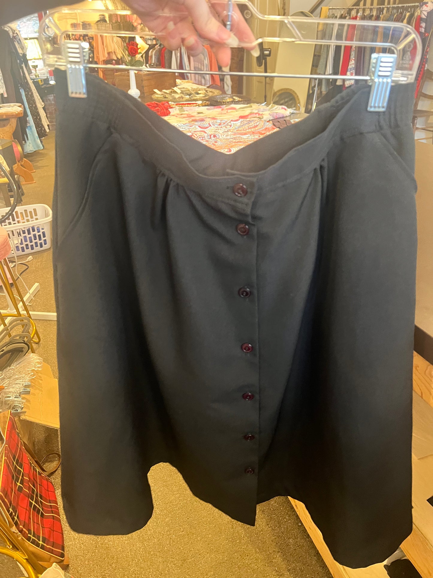 70s Sears The Fashion Place Button Front Skirt