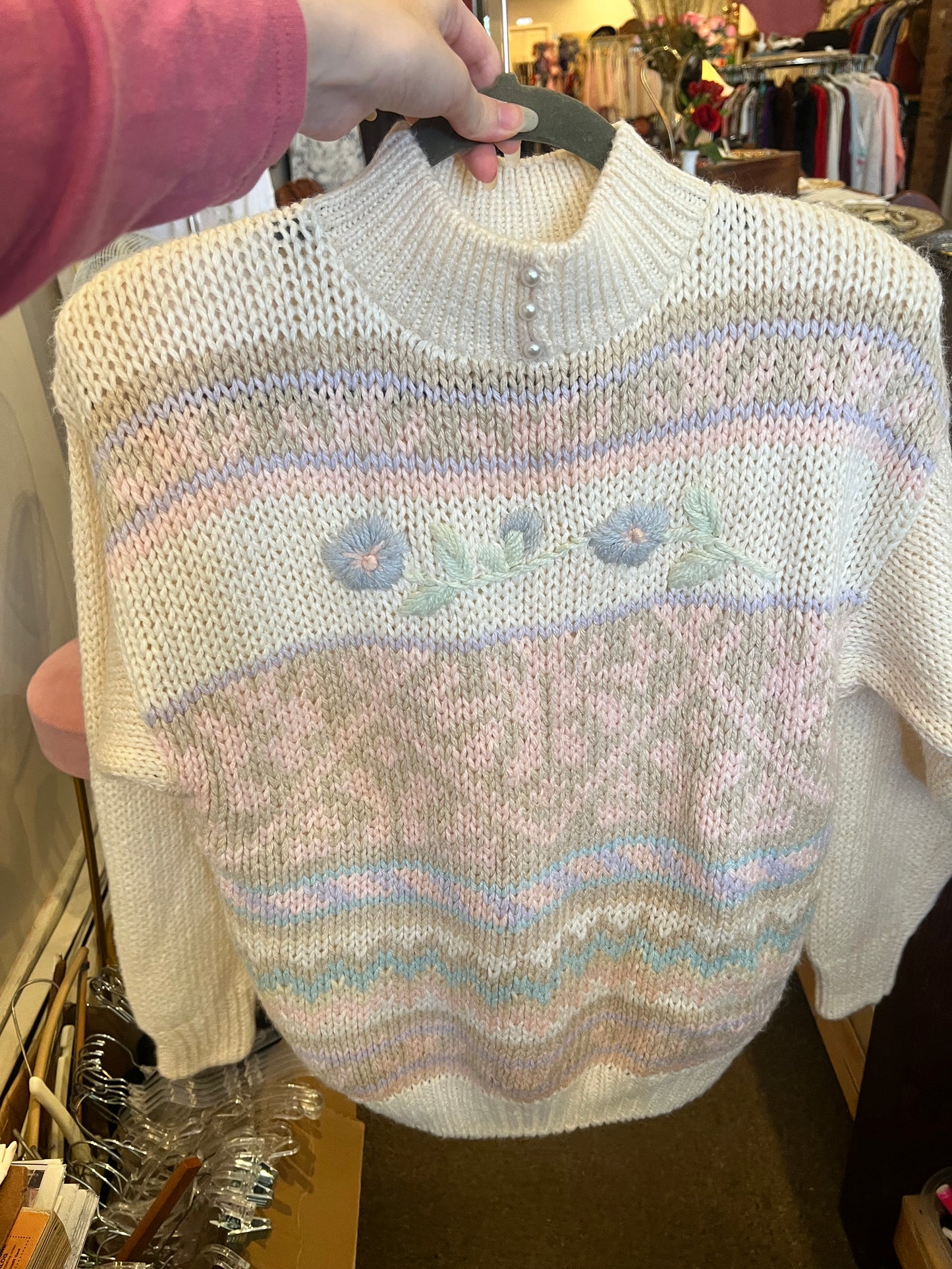80s/90s JJ Fargo Hand Knit Sweater