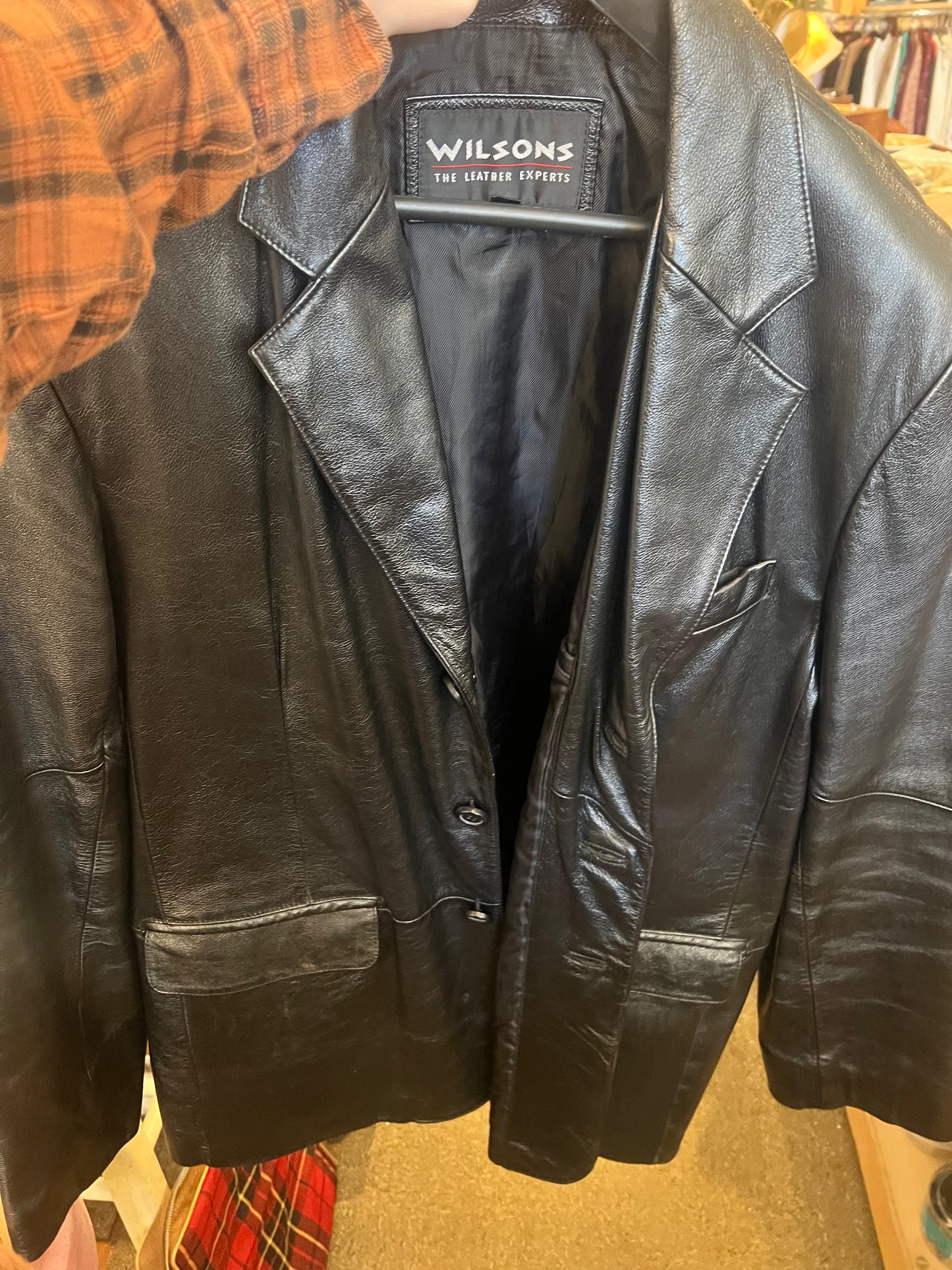 80s Wilsons Blazer Style Leather Jacket