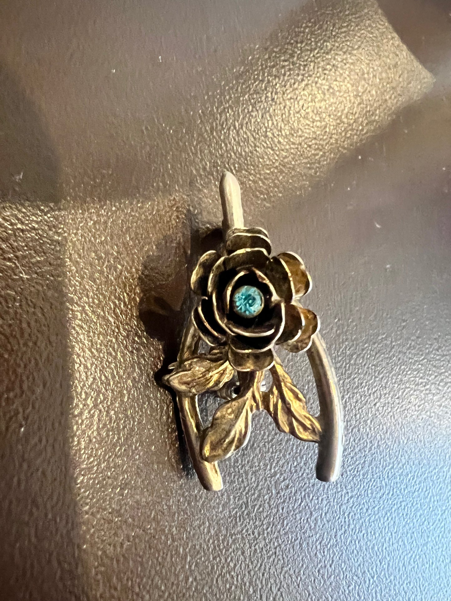 Vintage Silver Tone Floral Brooch