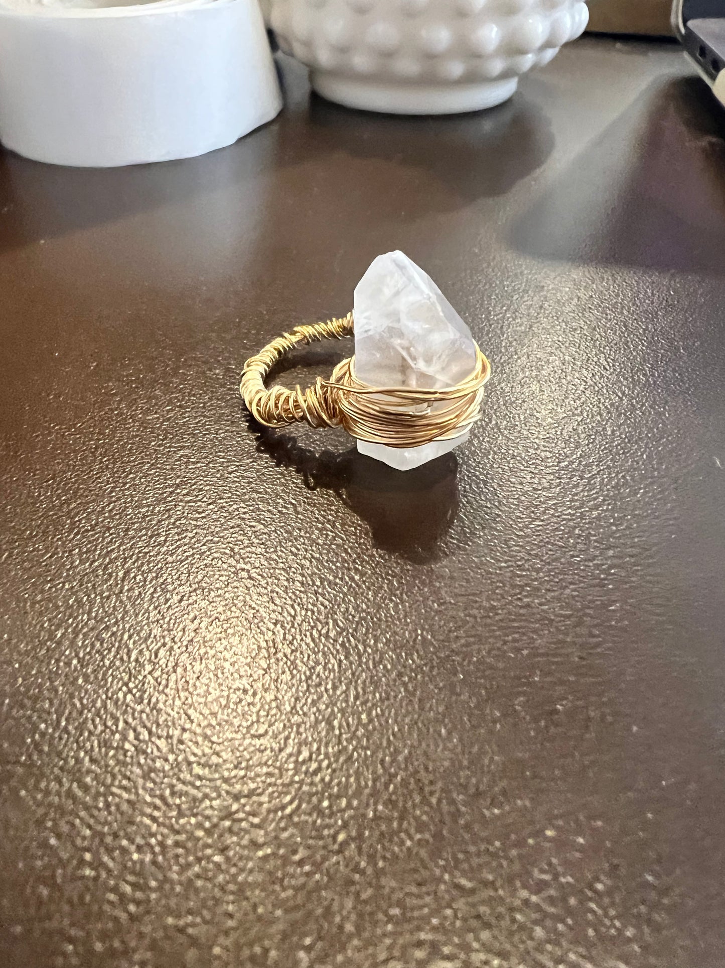 Vintage Wire Wrapped Quartz Ring