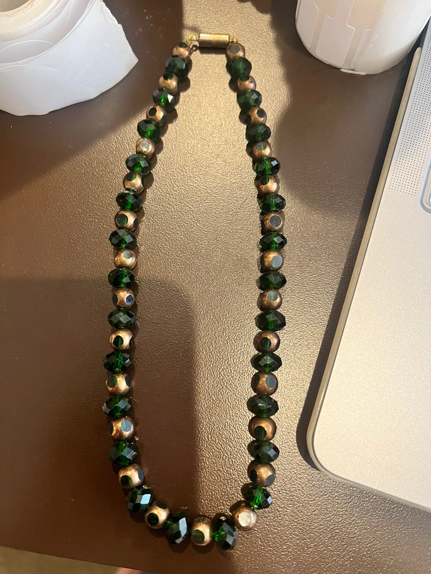 Vintage Beaded Magnetic Close Necklace