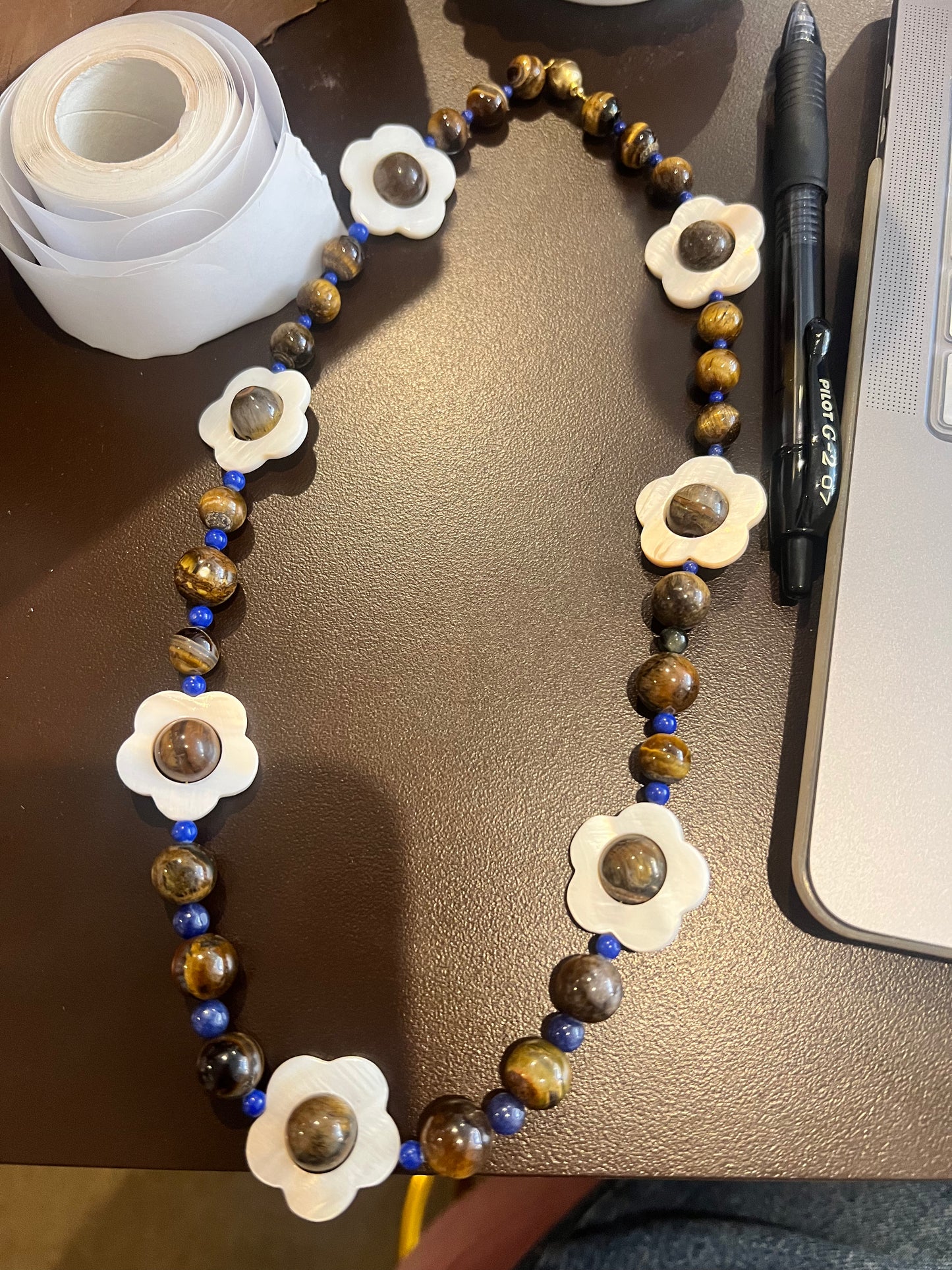 Vintage Flower Beaded Necklace